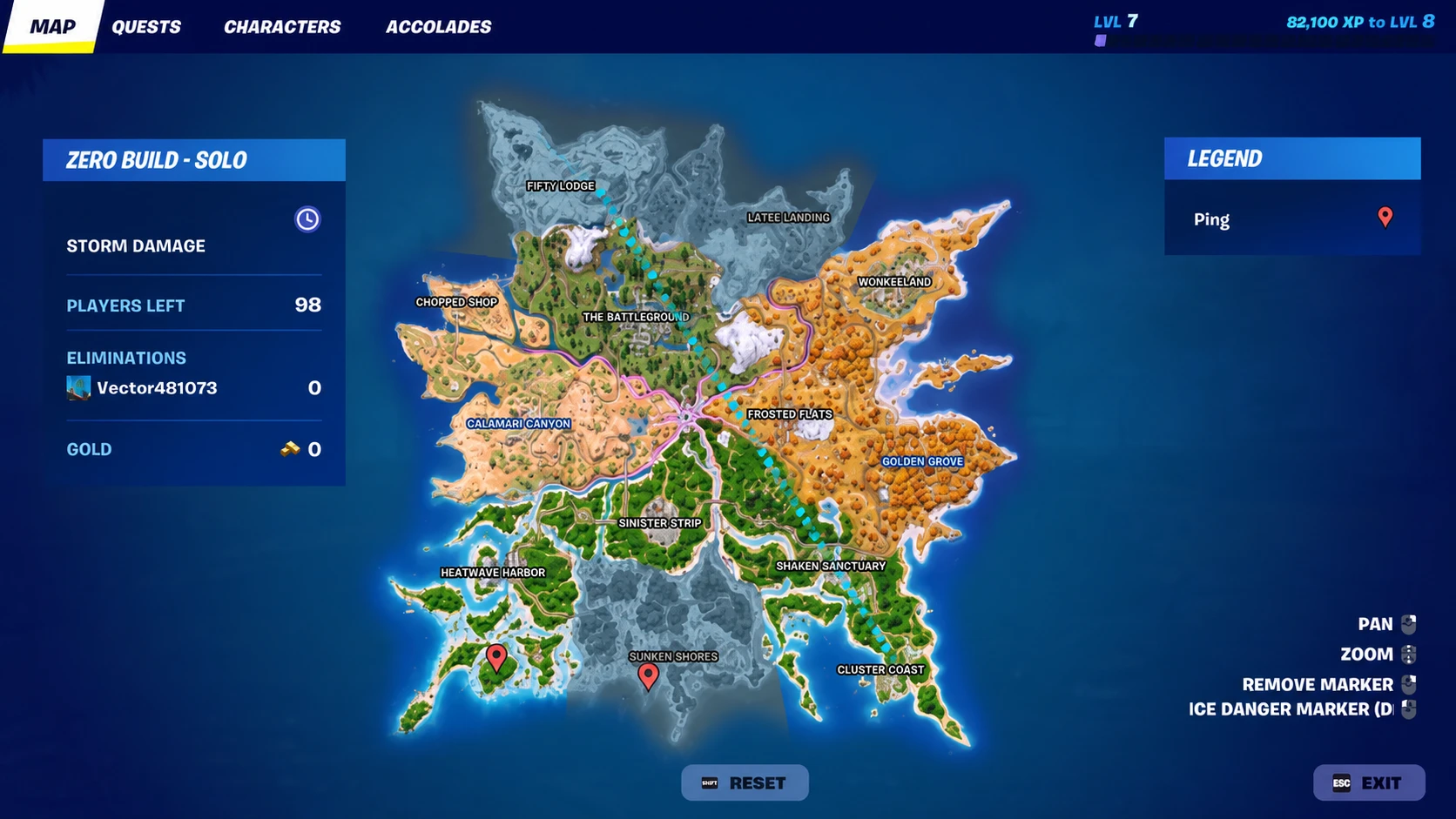 Aquarium location in Fortnite