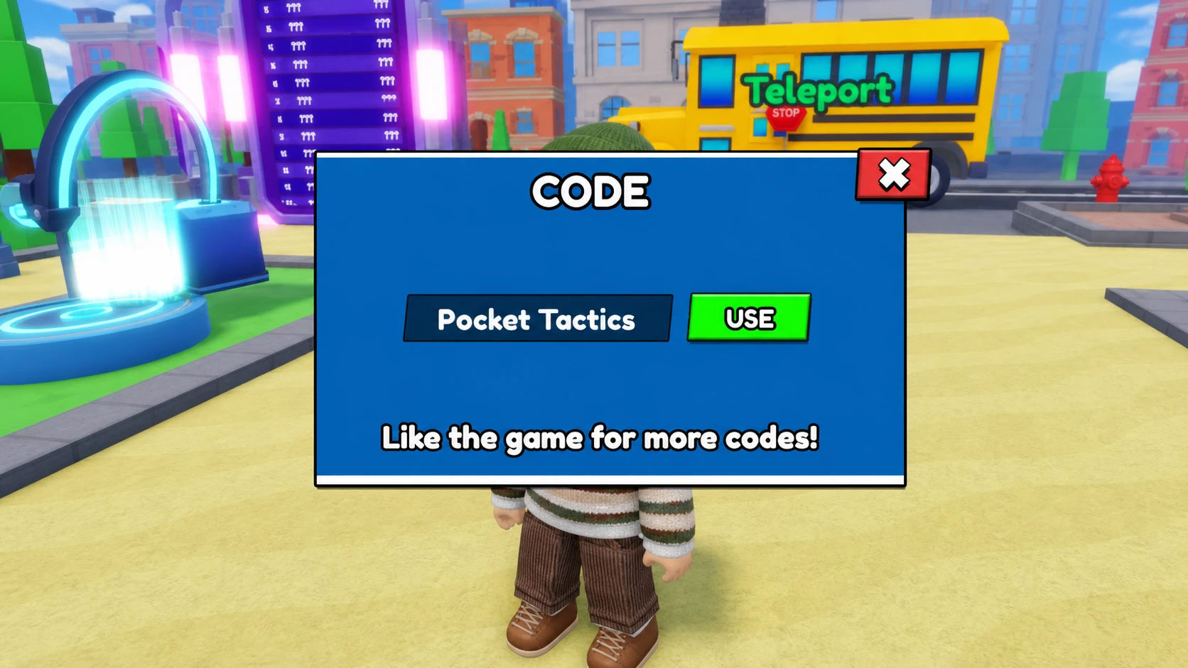 Climb and Jump Tower codes redemption screen with the PT logo in the corner