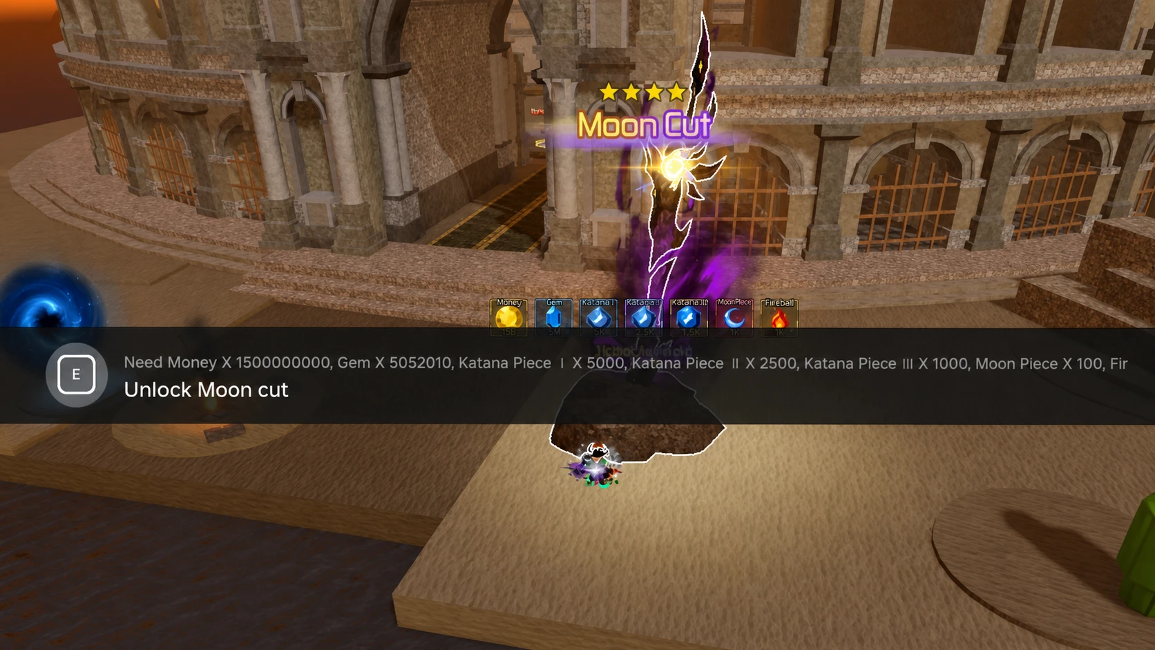 Moon Cut in Broken Blade
