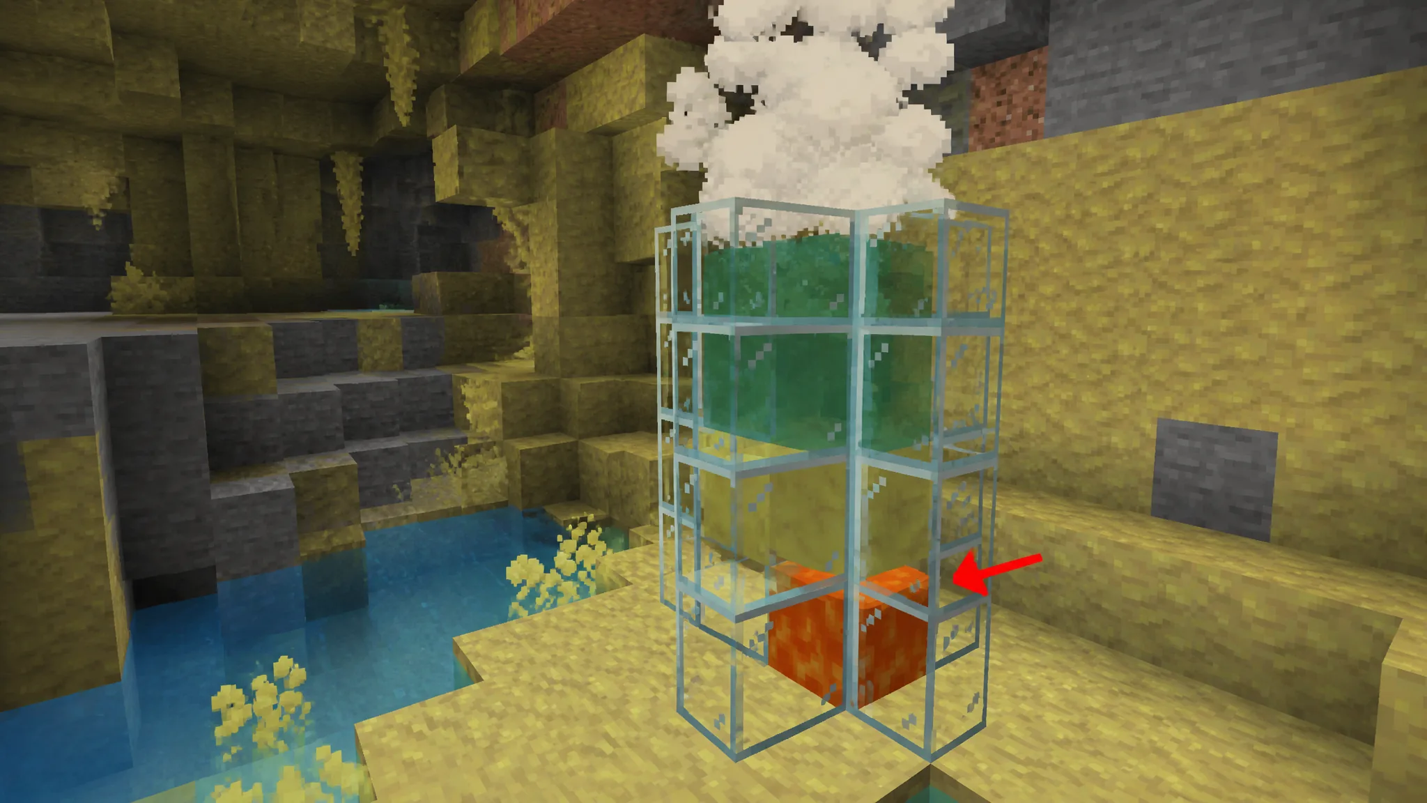 How to Make Geyser in Minecraft using Lava