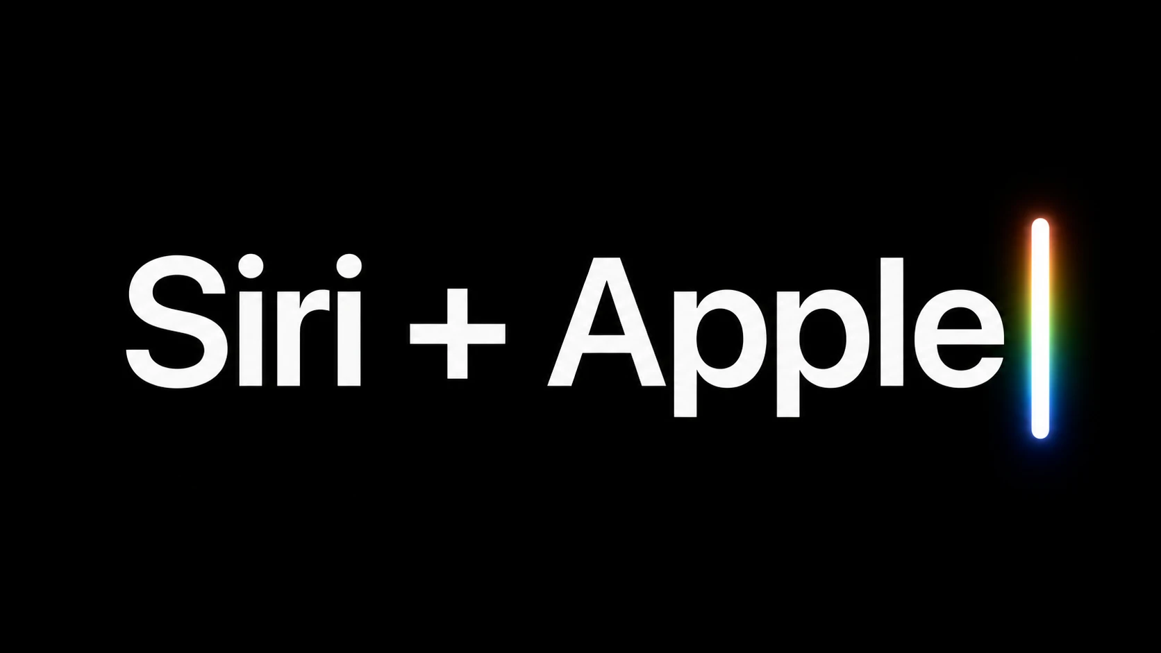 siri plus apple with a cursor on a wwdc slide