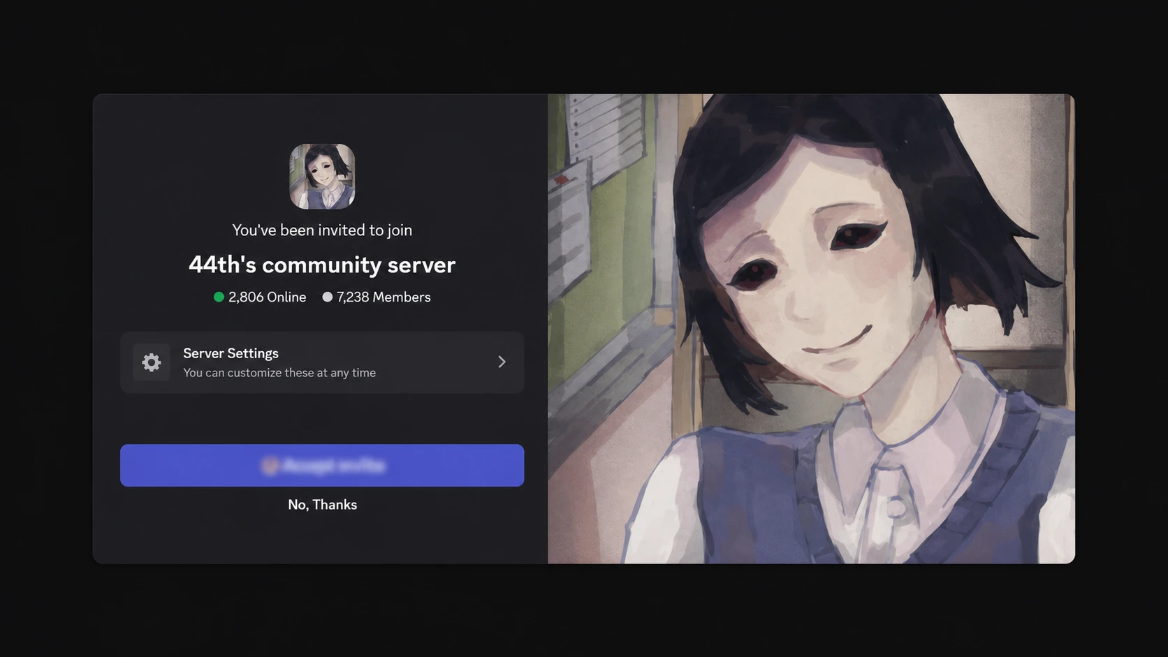 Spin a Baddie Discord server join screen