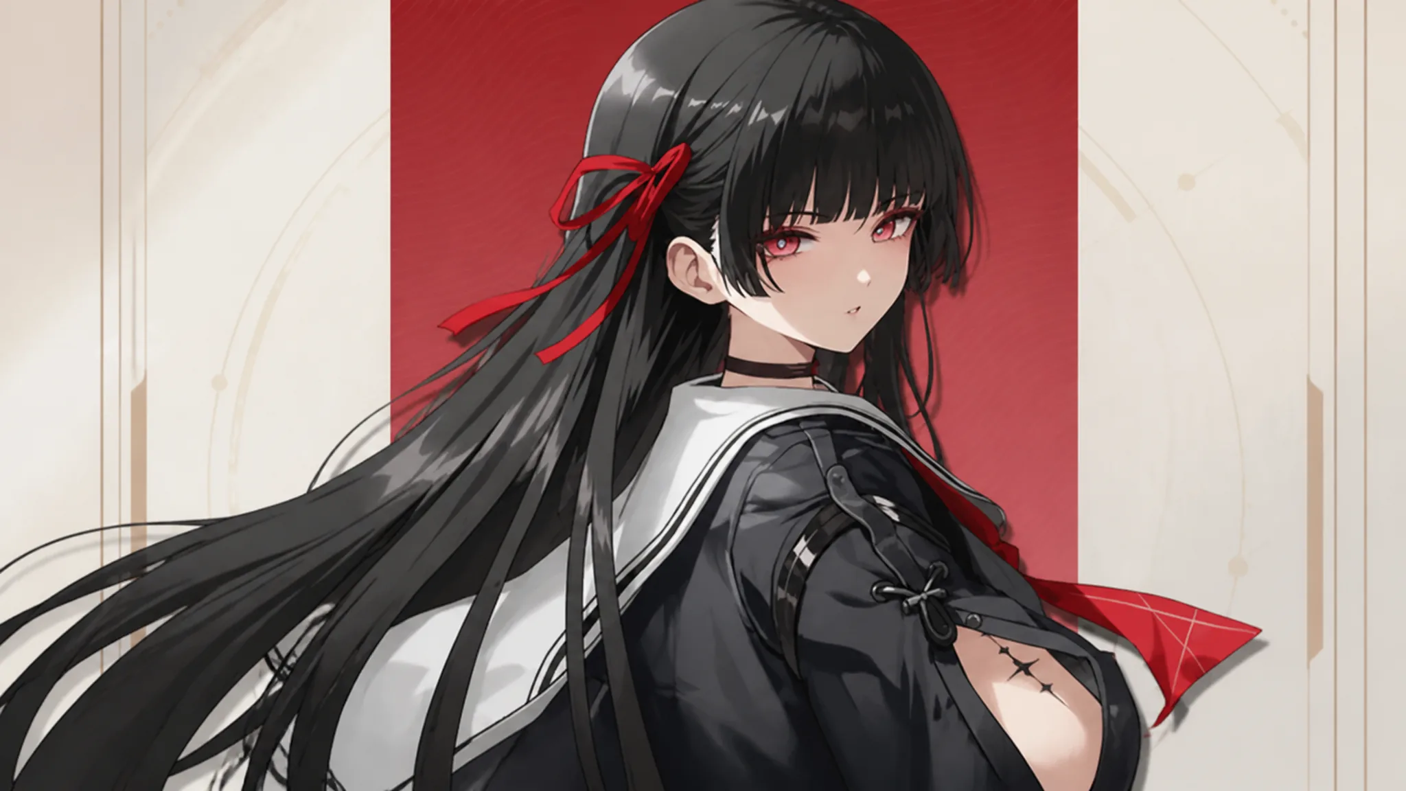 wuthering waves characters - Key art of Chisa, showing her splash art