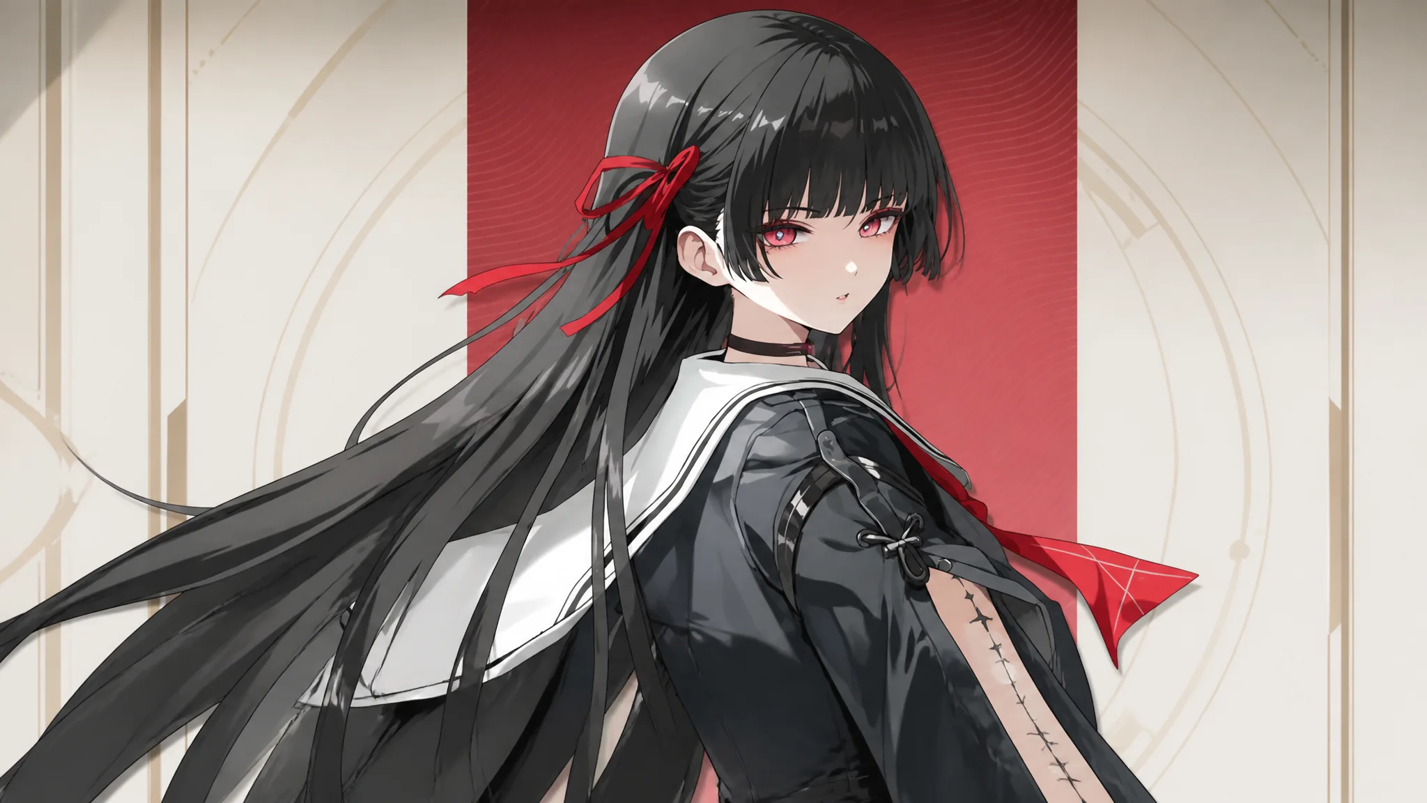 wuthering waves characters - Key art of Chisa, showing her splash art
