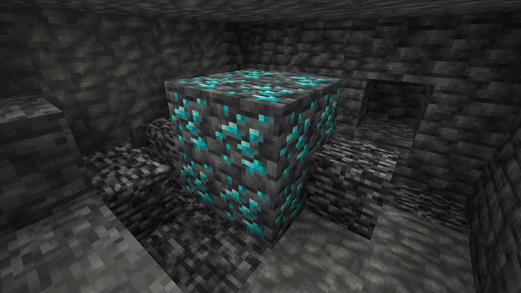 Deepslate Diamond Ore Vein in the Deepslate Levels in Minecraft