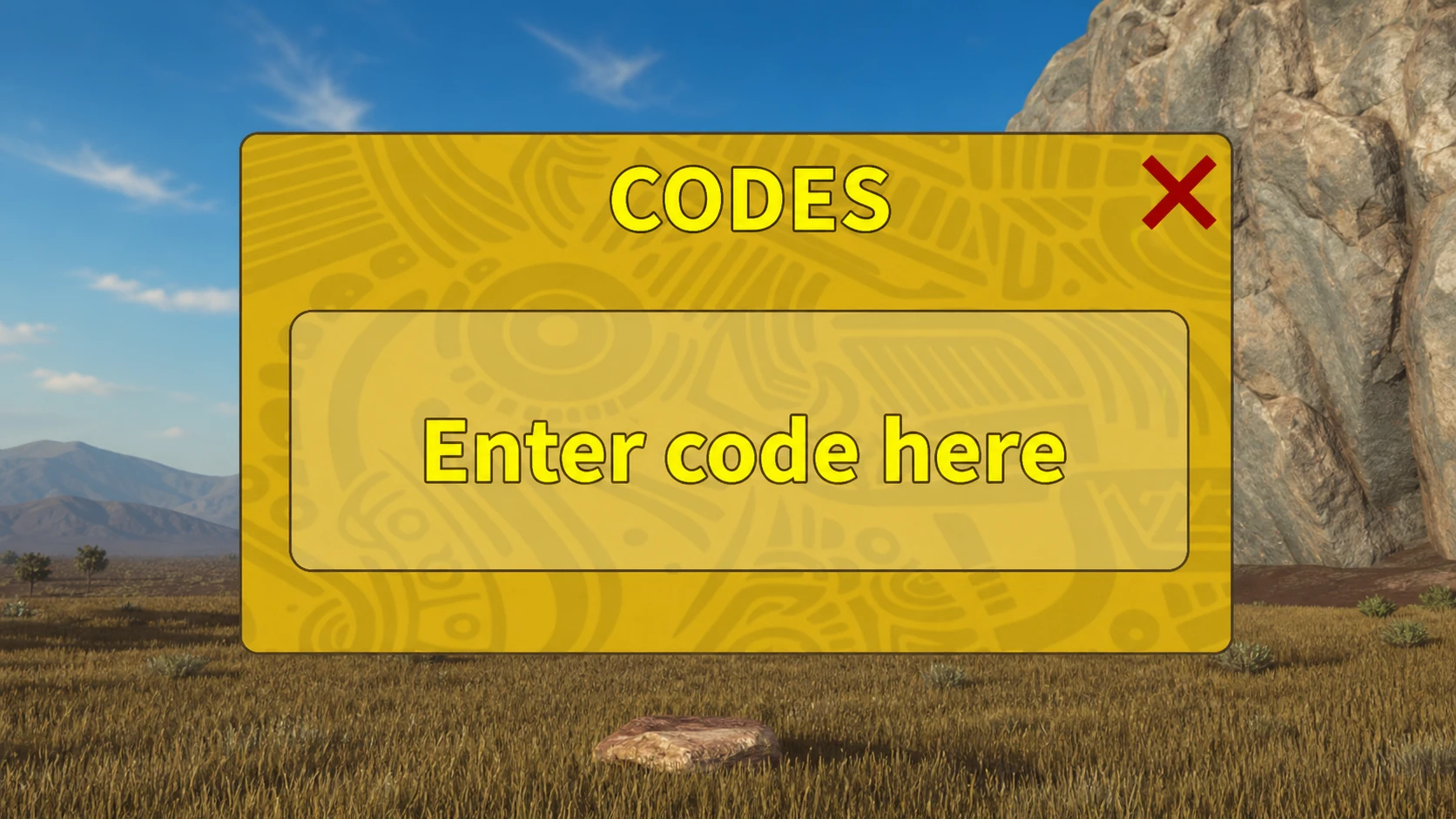 Savannah Life codes: An image of the code redemption box in Savannah Life