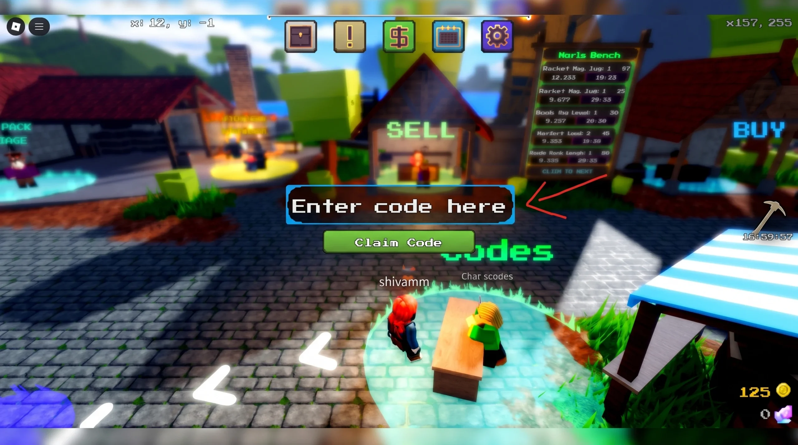 The code entry box in Subterra's main lobby