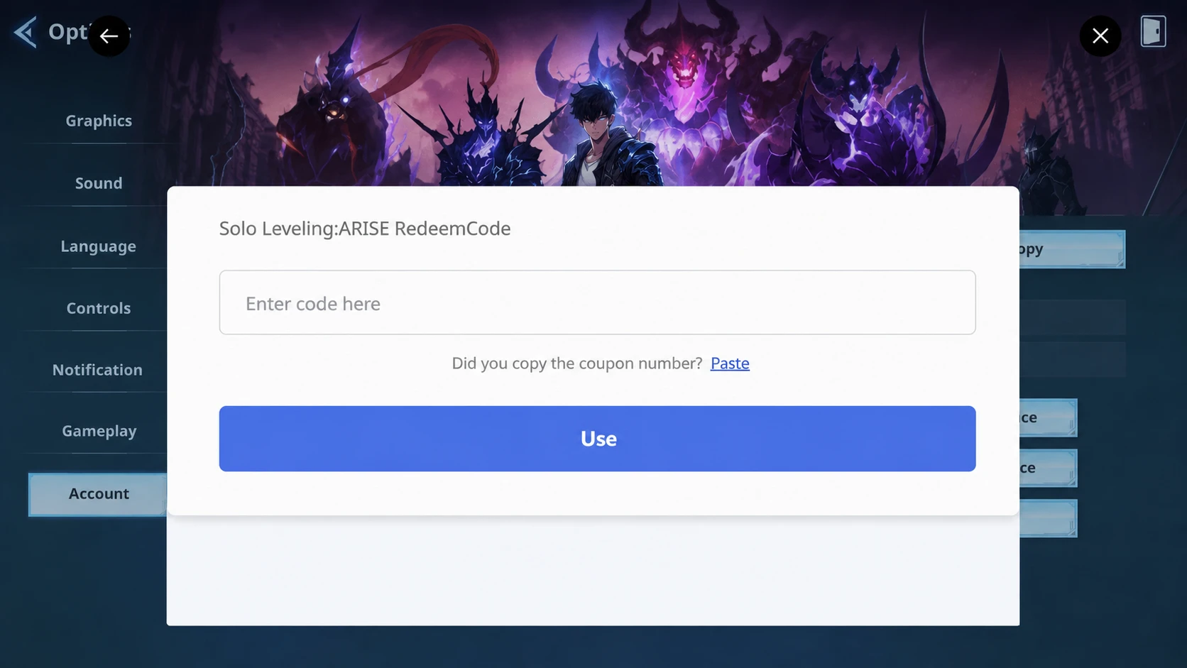 solo leveling arise codes