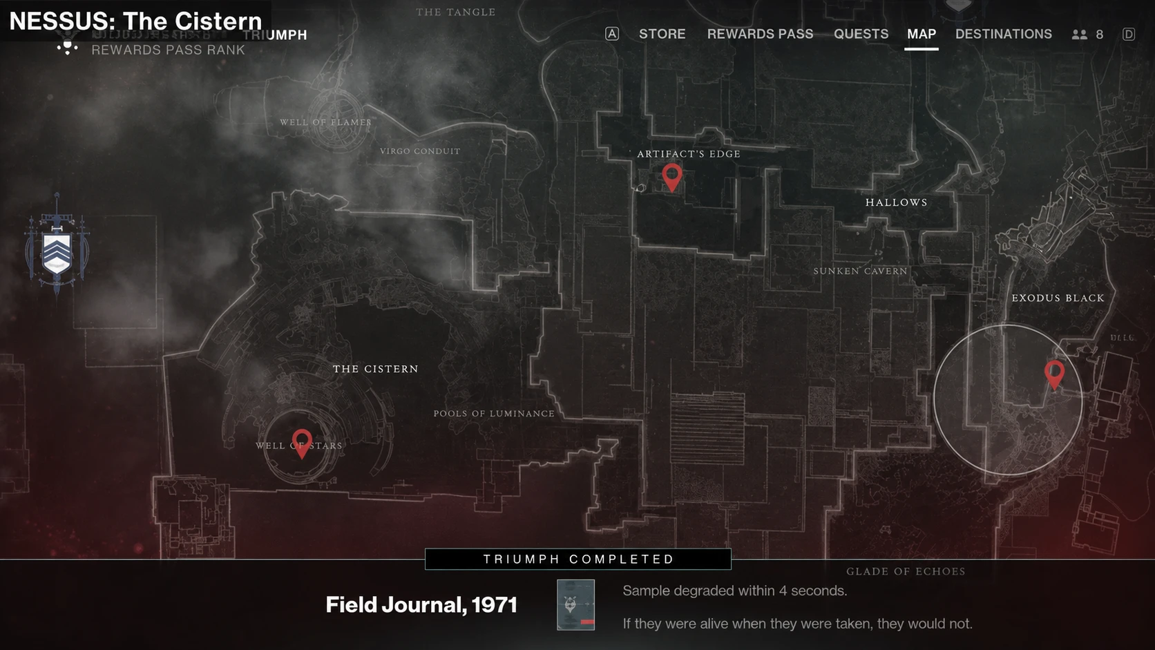 The Cistern Case File near the Well of Flame in Destiny 2