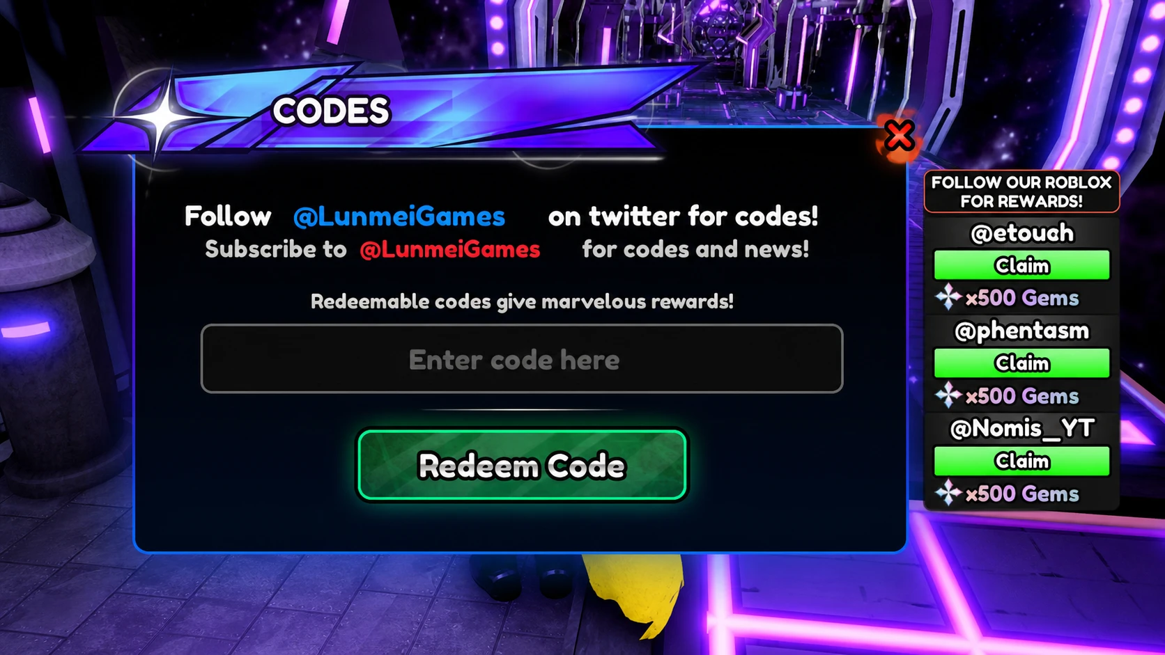Redeeming Anime Paradox codes