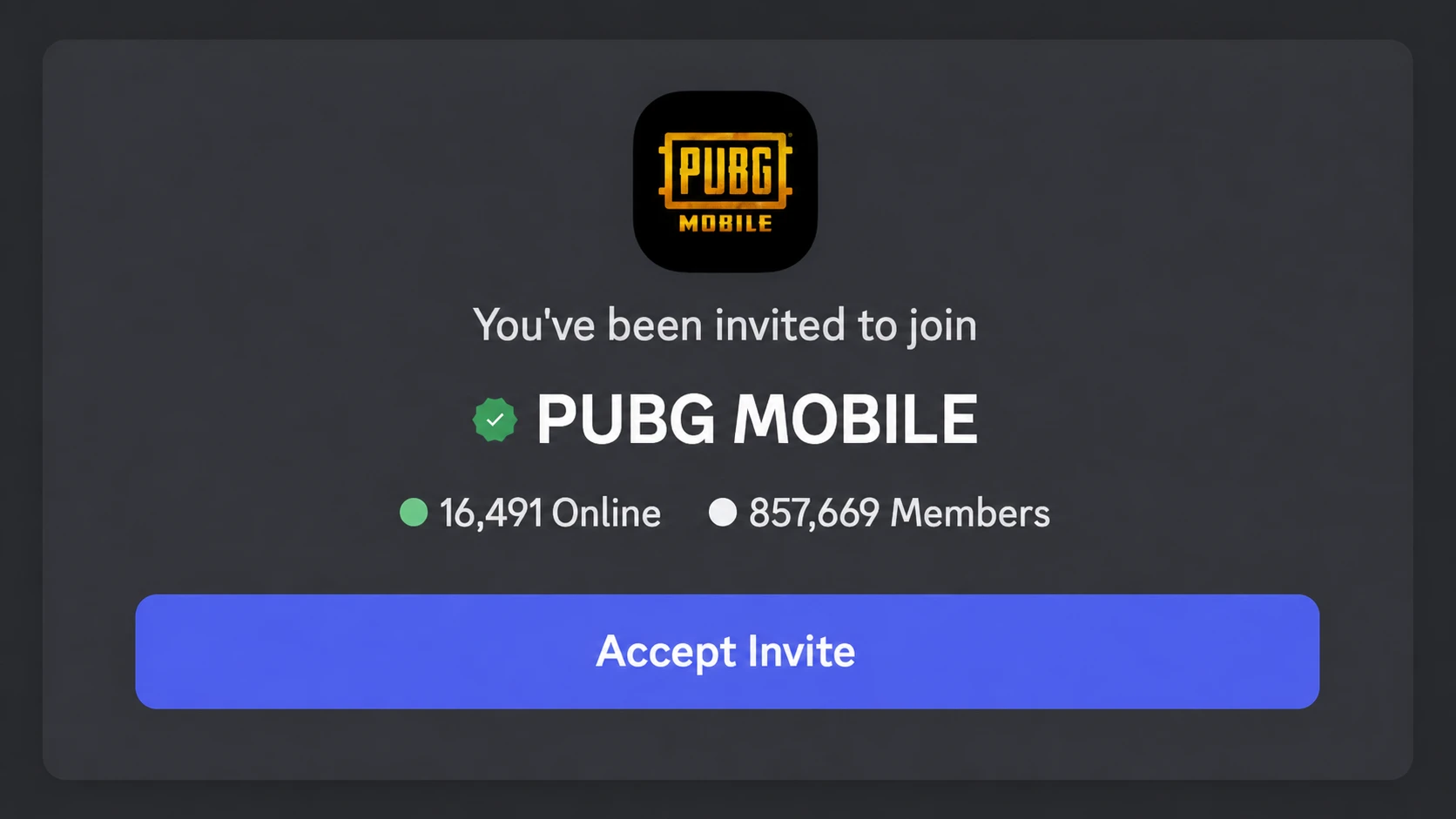 PUBG Mobile: An image of the PUBG Mobile Discord server