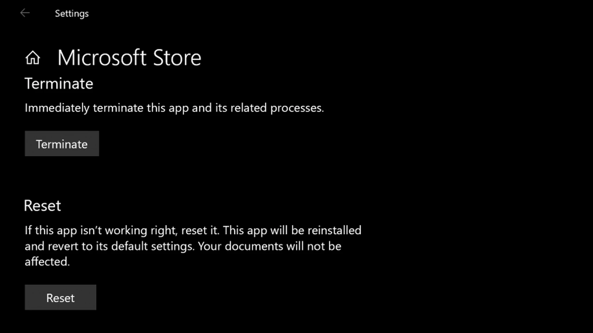 Reset Microsoft Store-10