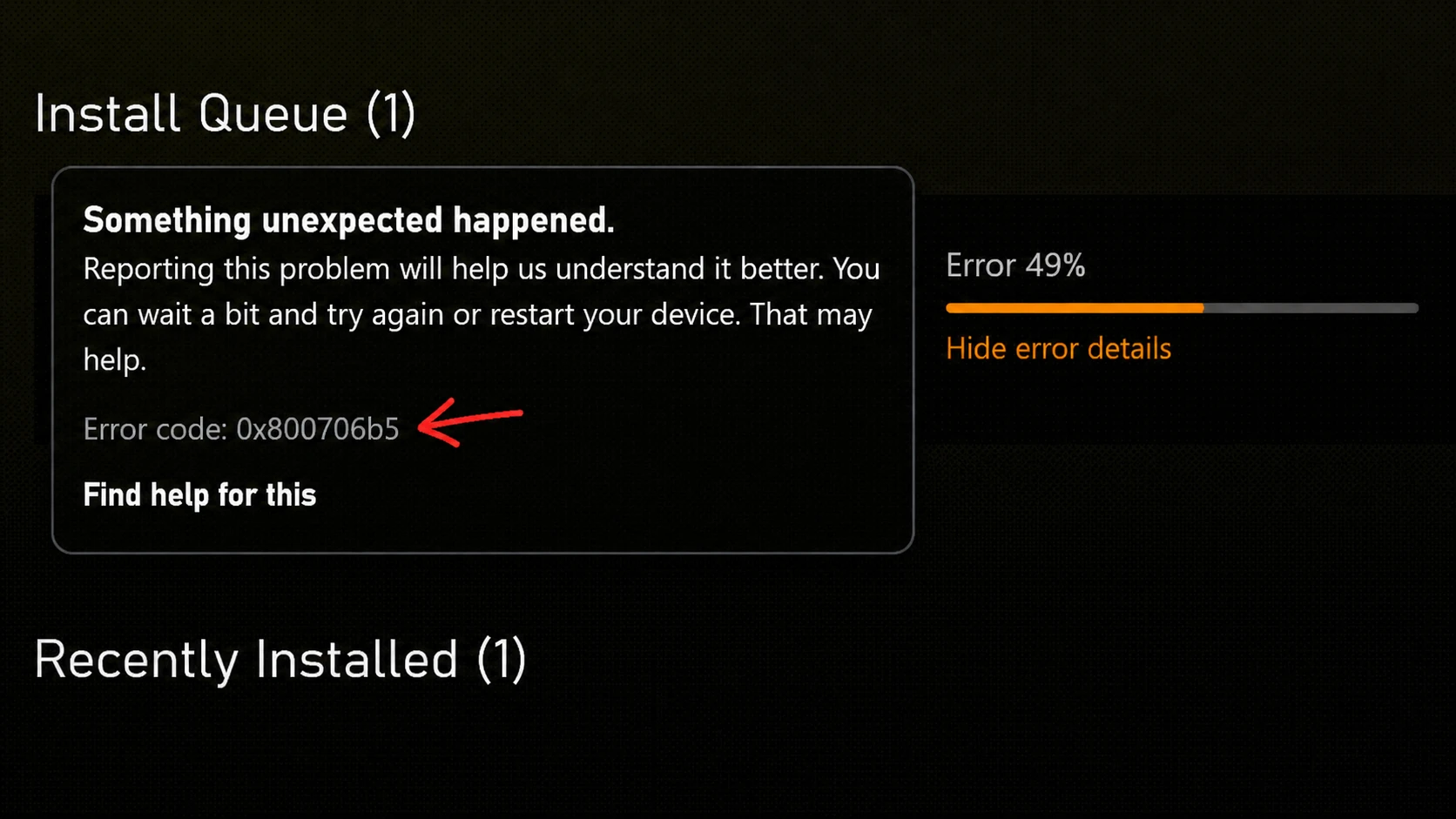 0x800706b5 Xbox Game Pass error