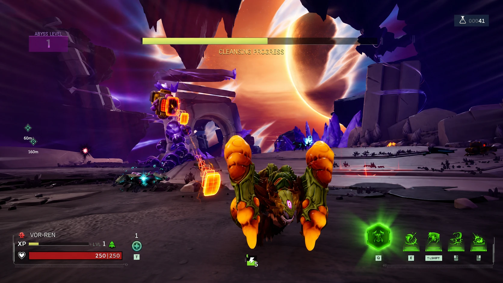 A voidling targeting a boss in Voidling Bound