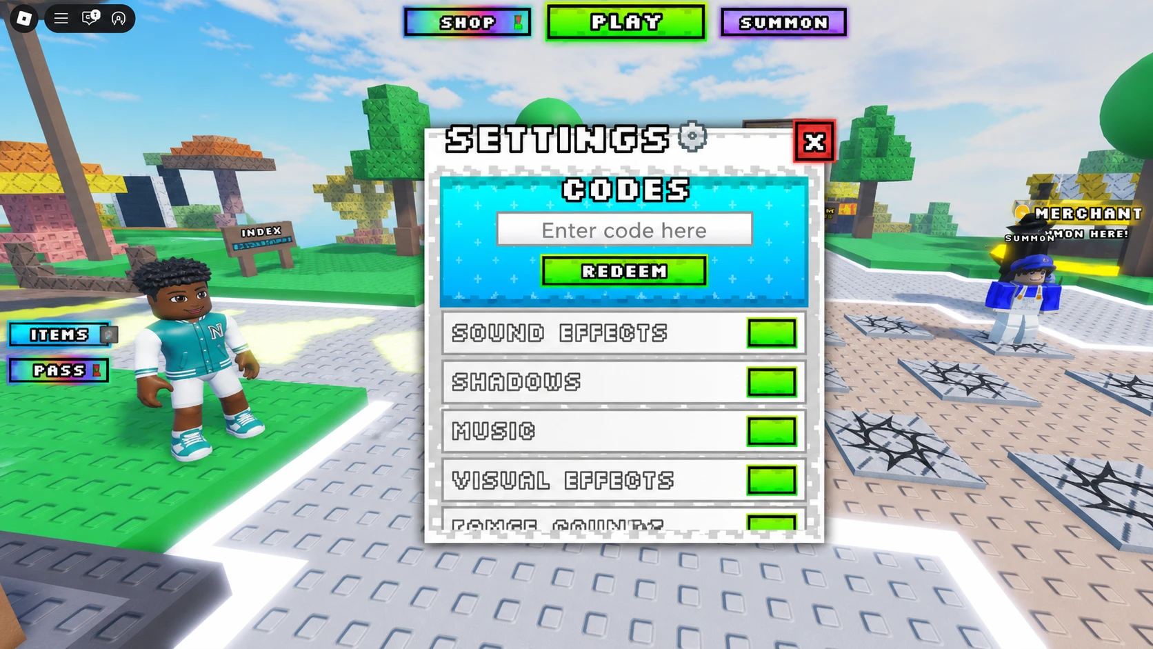 how to redeem noob tower defense codes in the roblox game