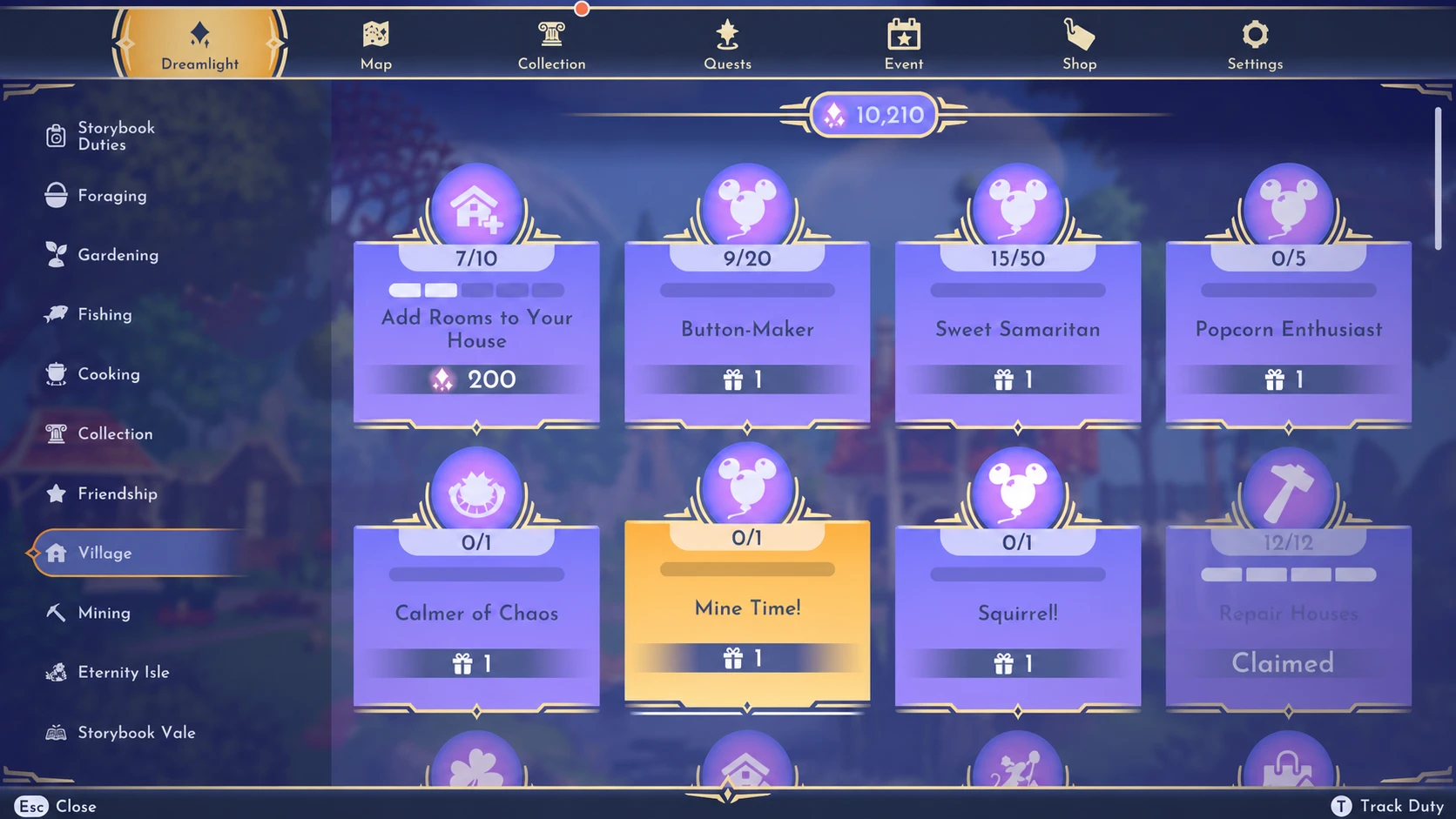 The MIne Time! duty in Disney Dreamlight Valley