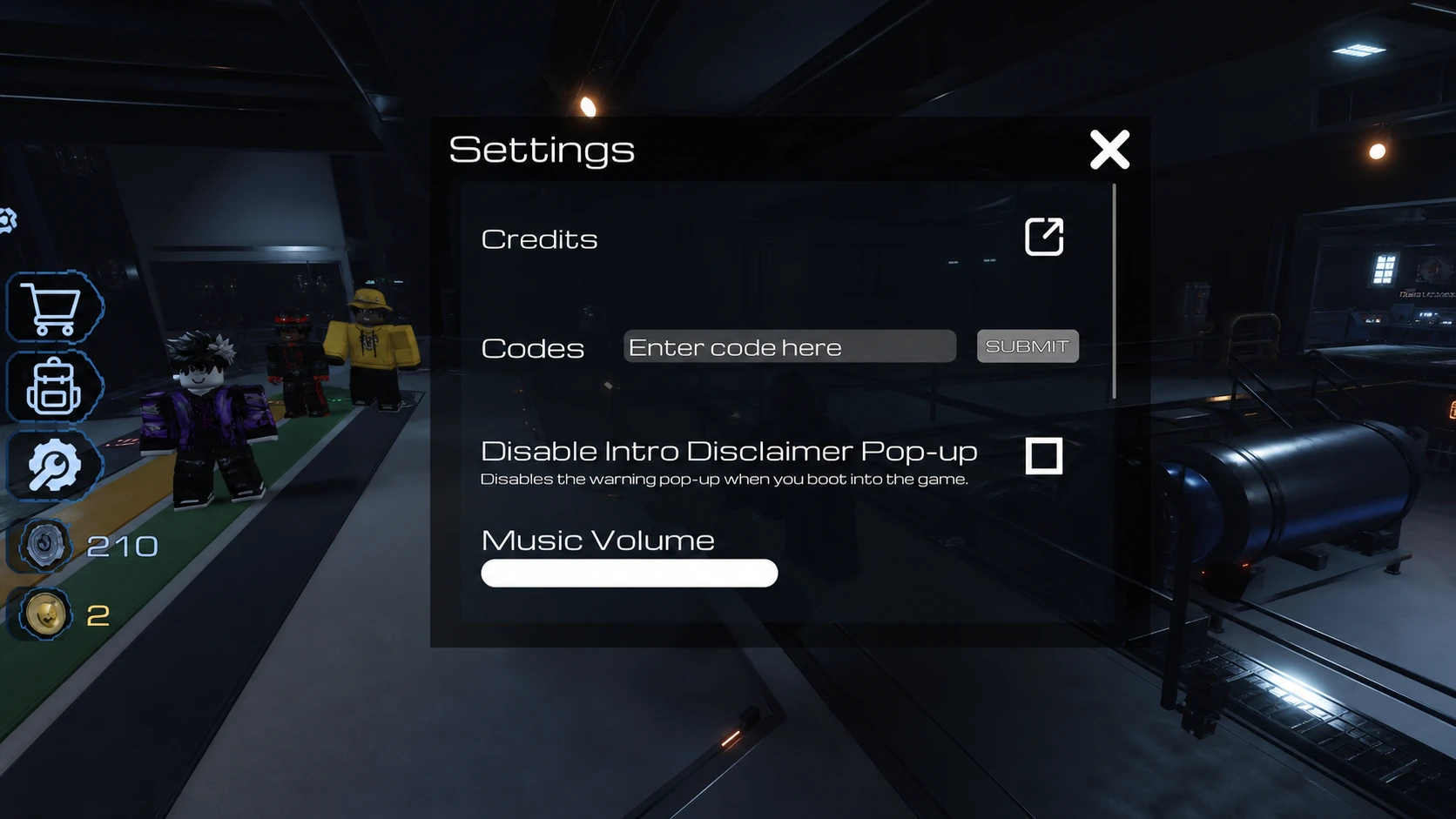 How to redeem Roblox Pressure codes in the game's menu