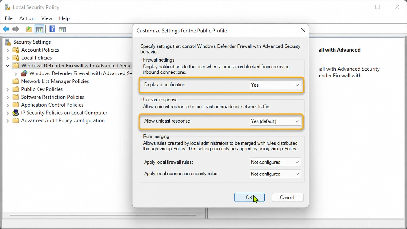 Configure Unicast Response