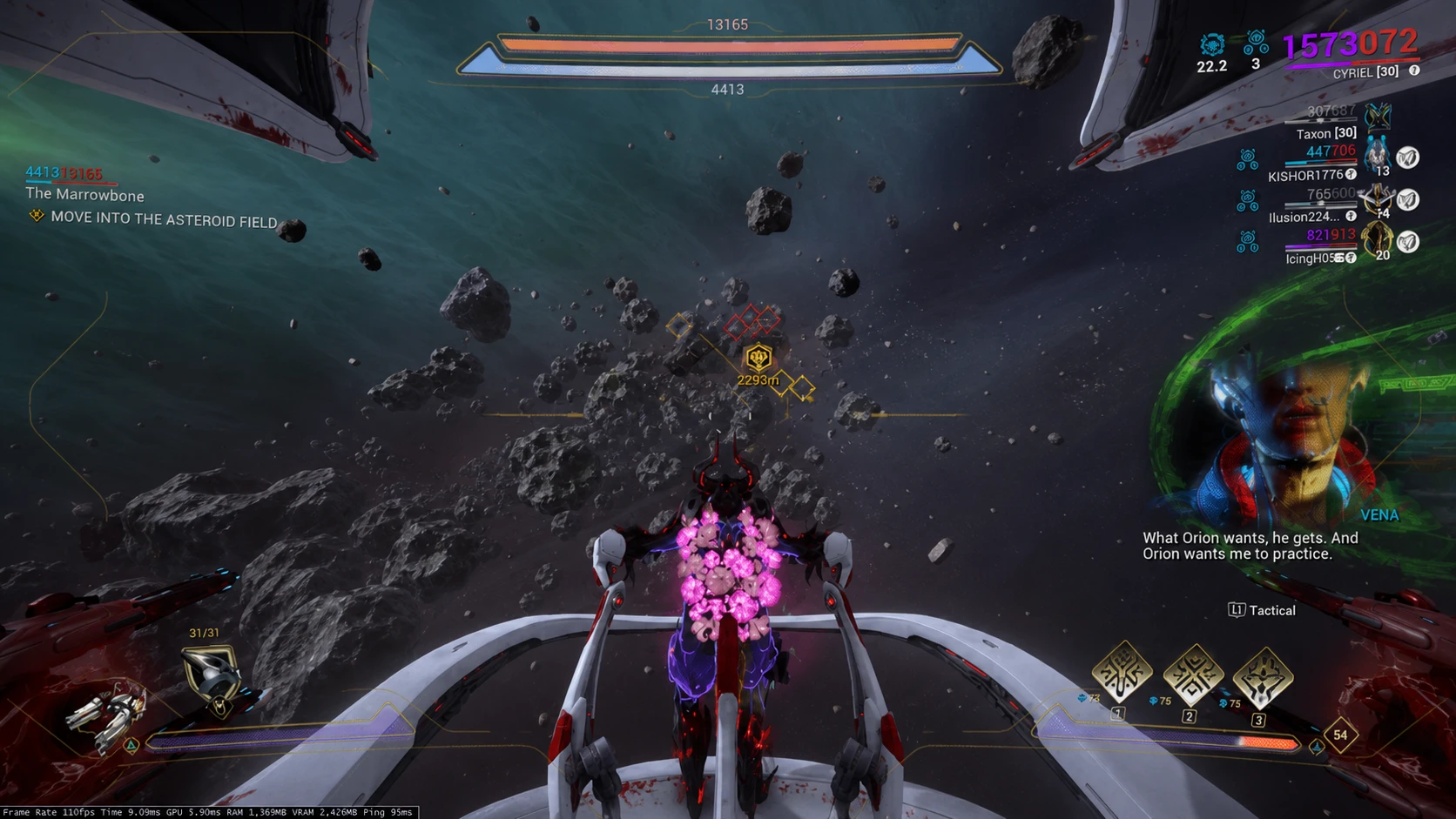 Flying the ship in Warframe