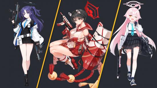 Blue Archive tier list tanks. three tank heroes
