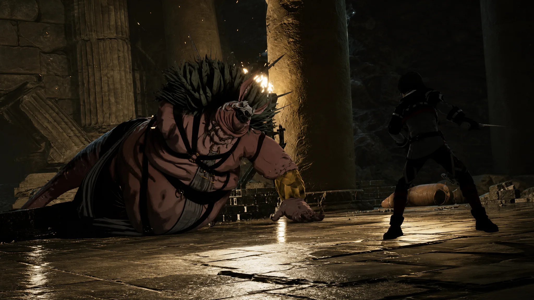 Echoes of Aincrad combat with a sword and shield