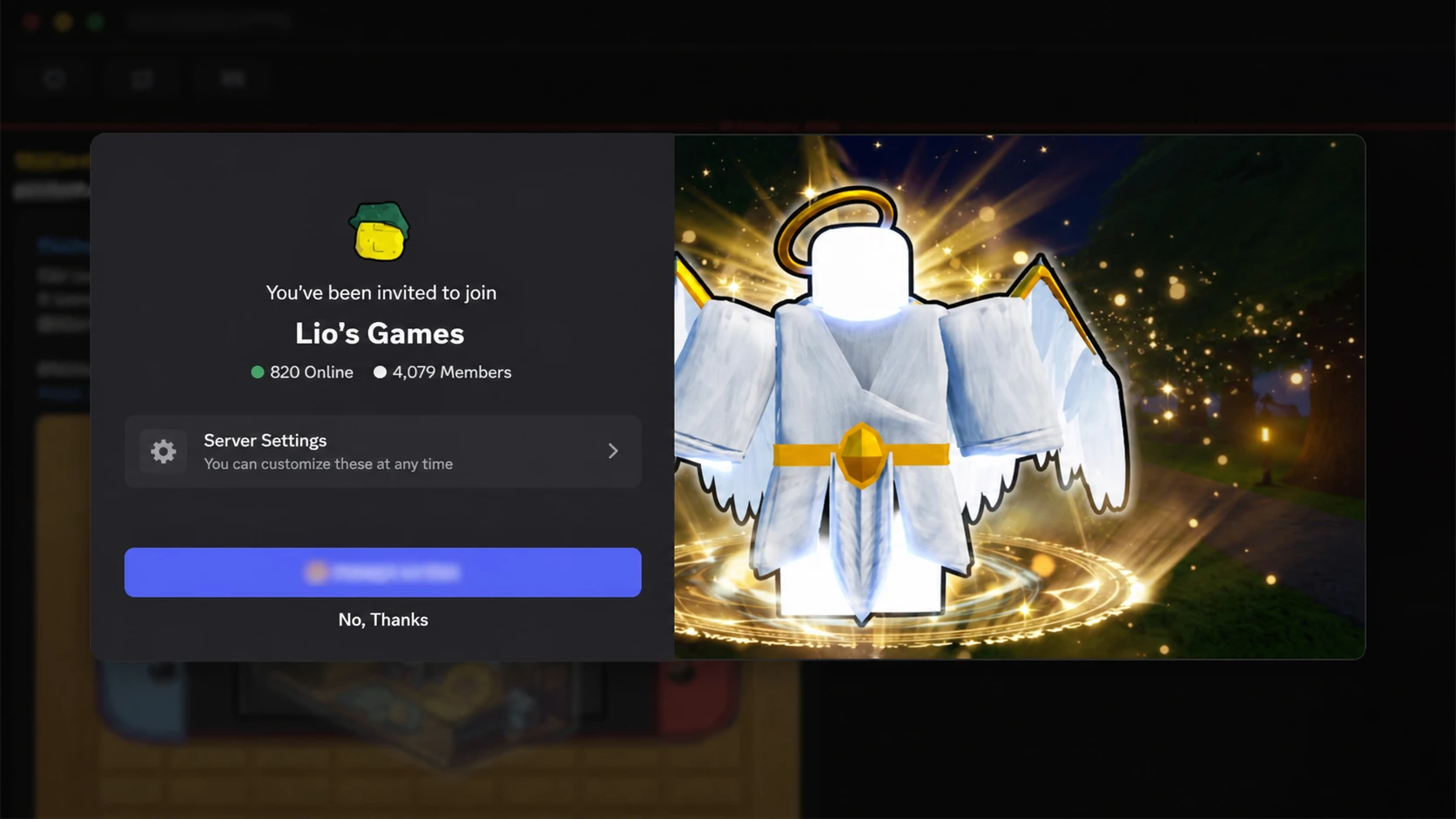 Spin a Form codes: An invite to the Van's Games Discord server with a blurred background and a PT logo in the top right corner