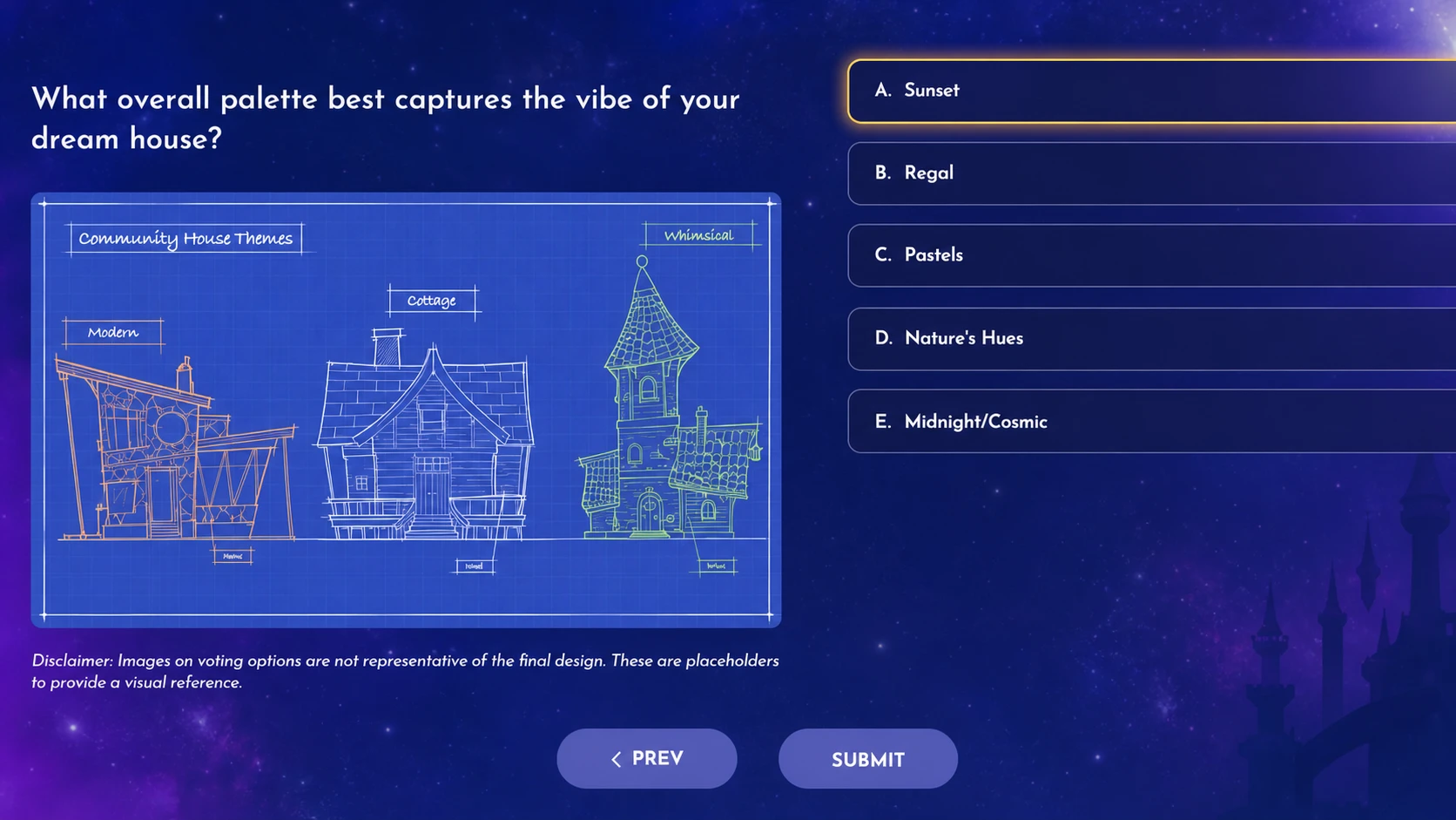 Voting on house skin vibe in disney dreamlight valley