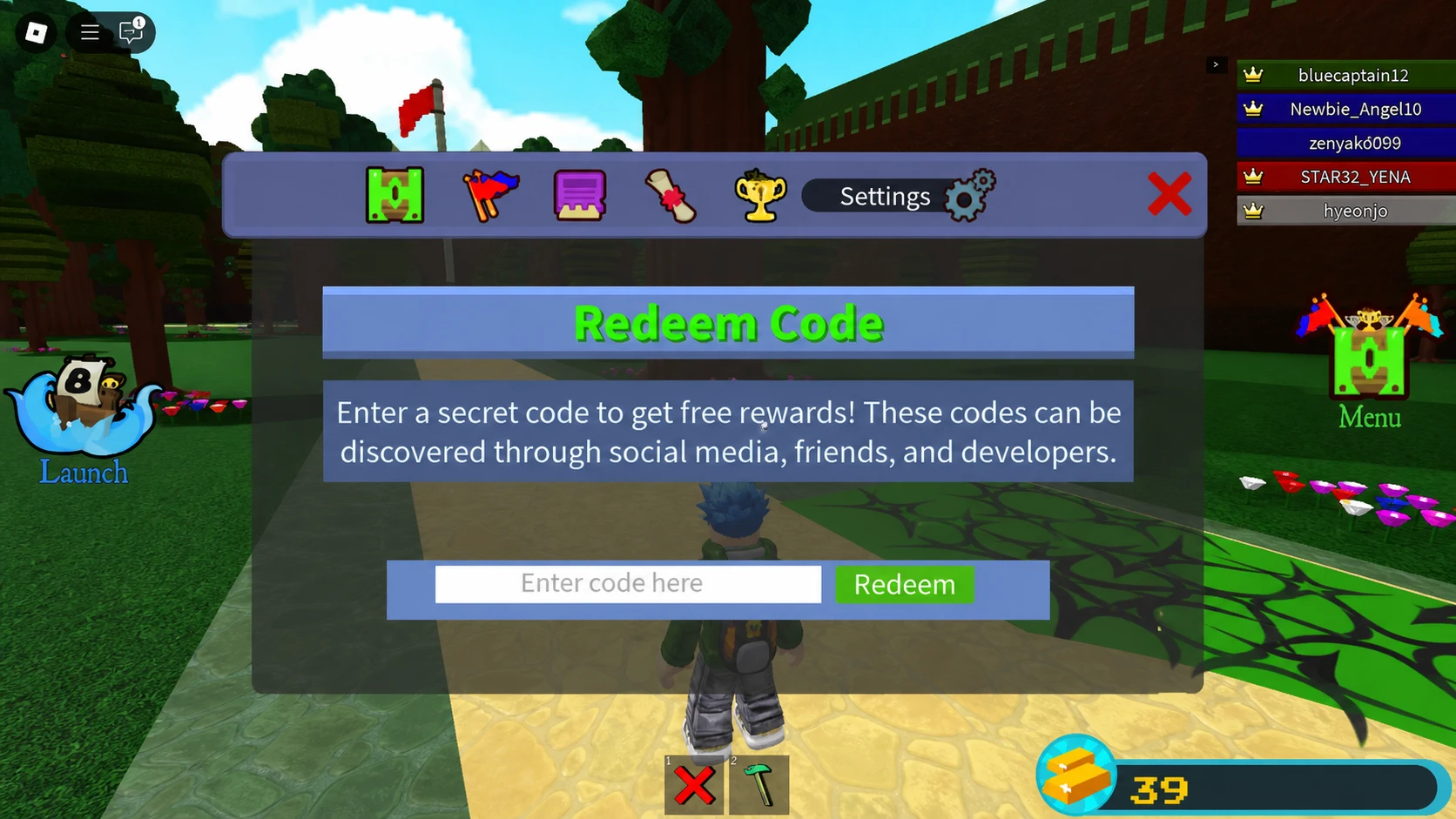 How to Redeem Build a Boat for Treasure Codes