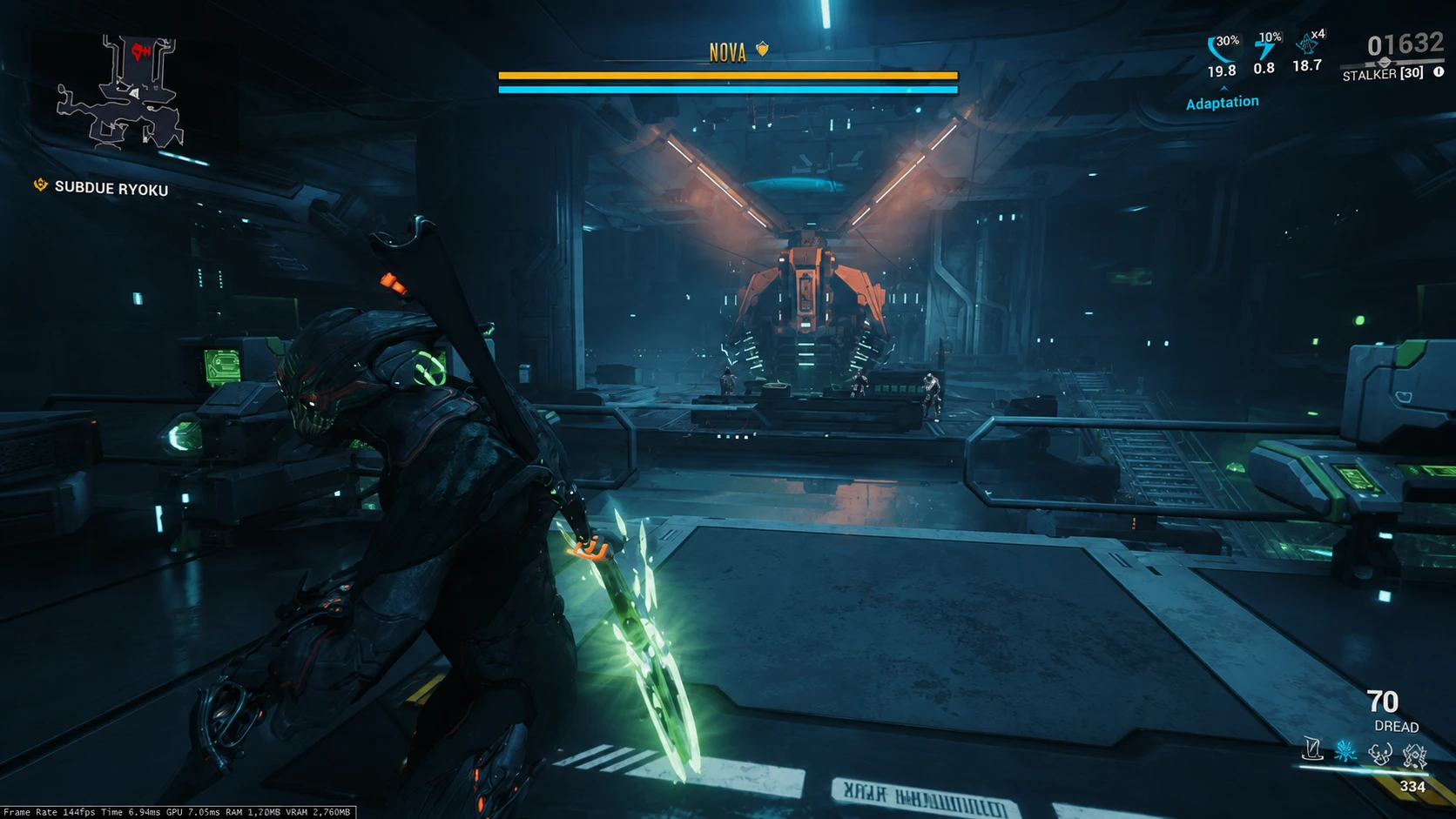 Attacking Ryoku's ship and facing him in the main chamber