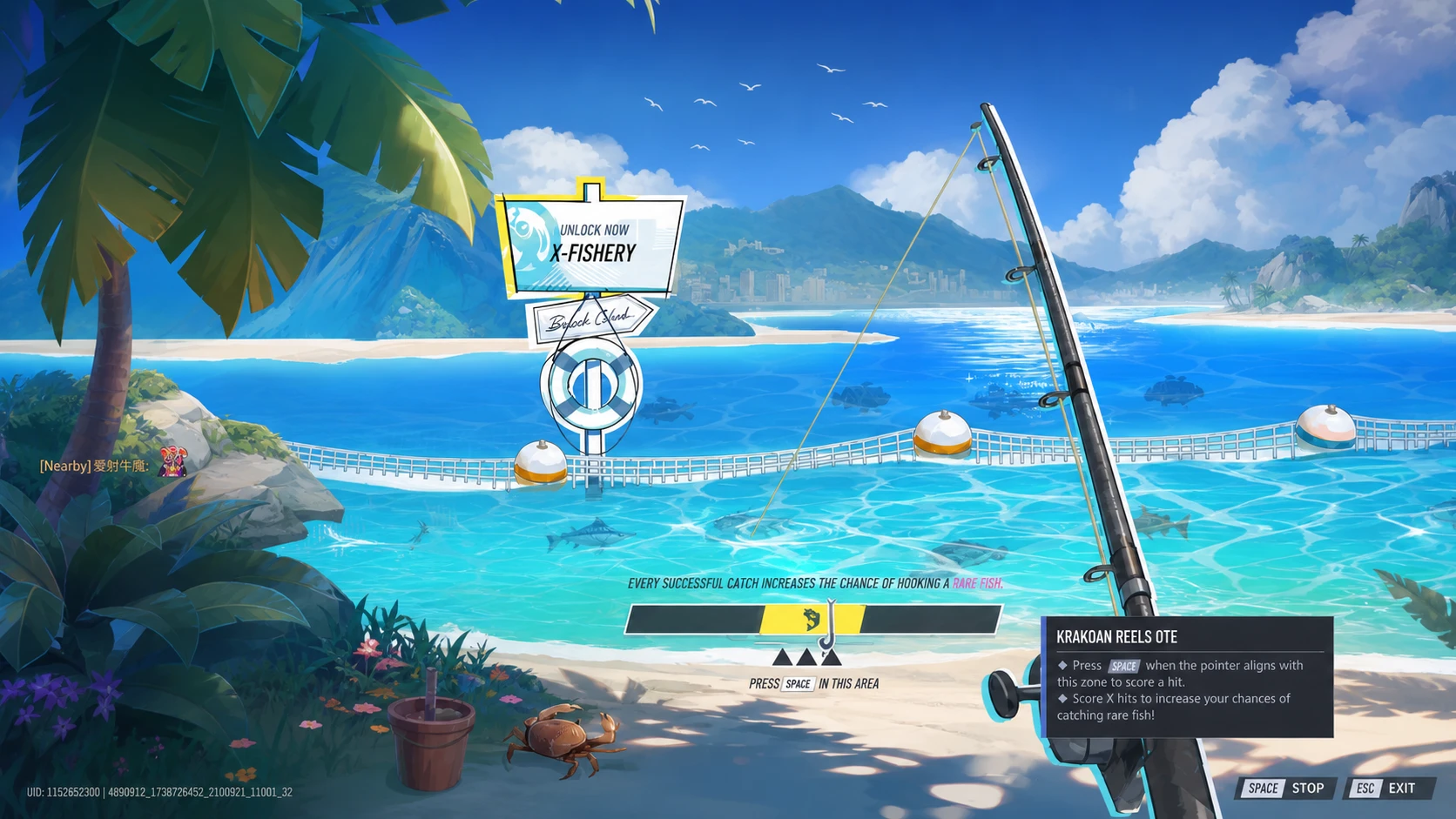 Krakoan Reels fishing mini-game in Marvel Rivals