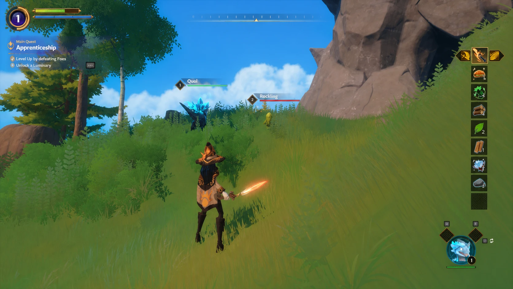 Slaying enemies in Witchspire