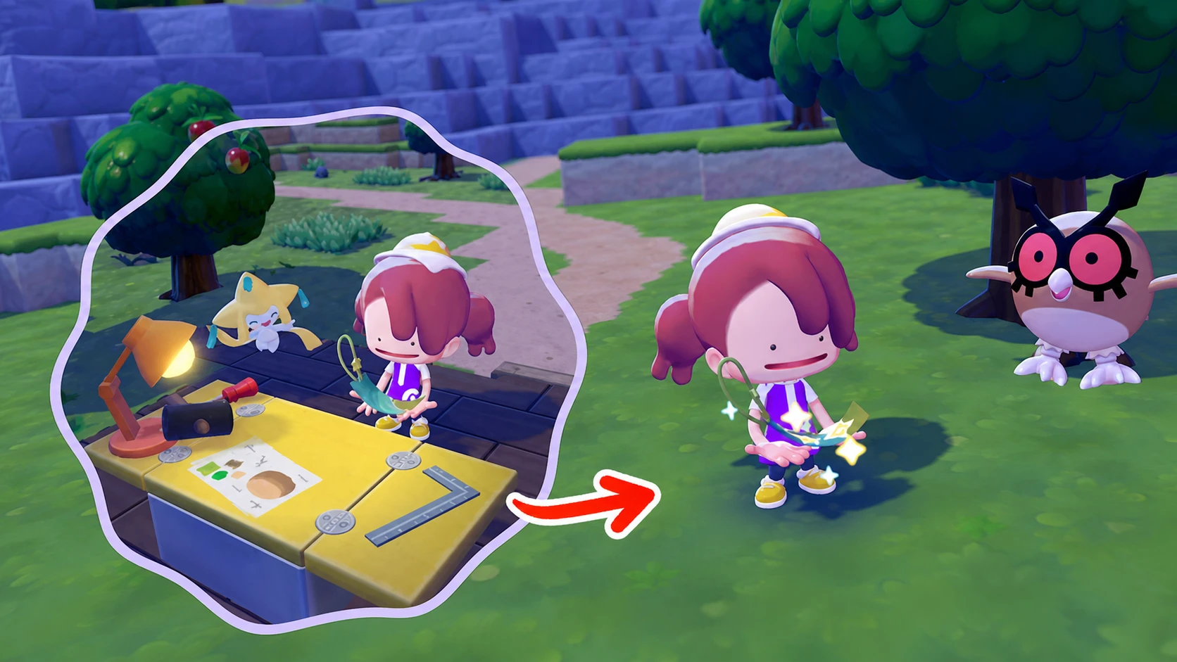 Crafting during Pokopia Jirachi event