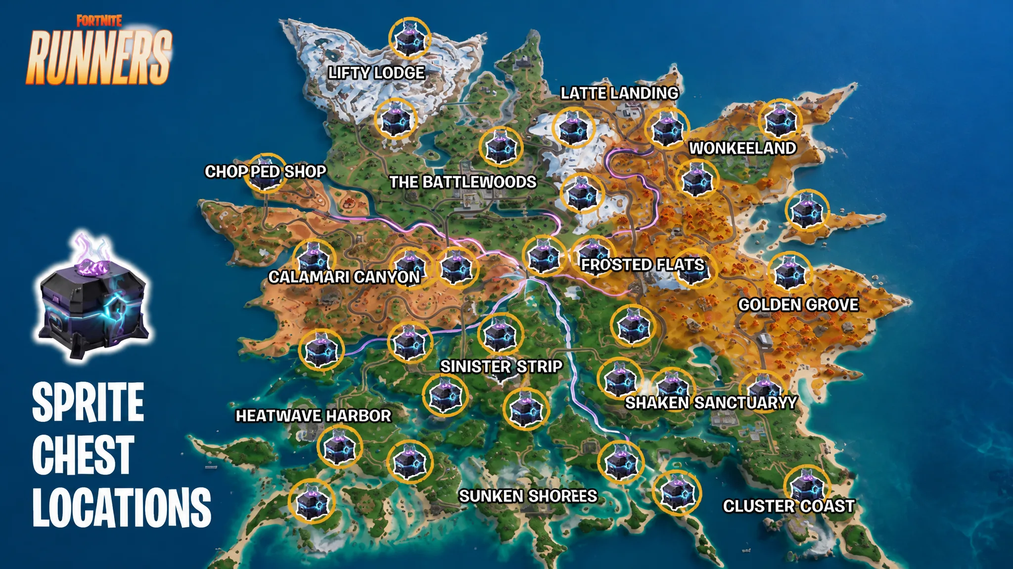 Fortnite Sprite Chest Locations Map