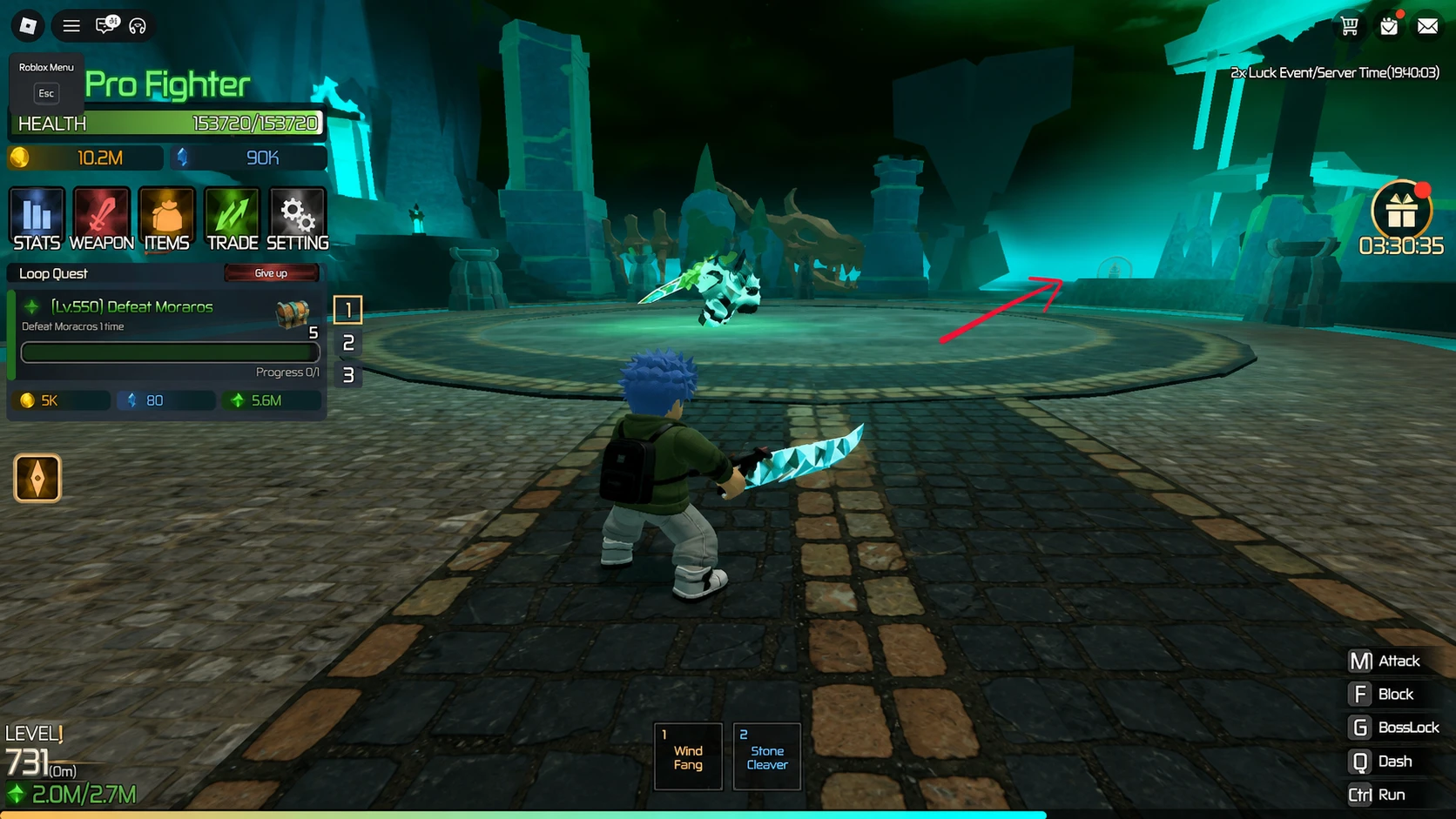 image showing the location of the Damage Altar on Helheim