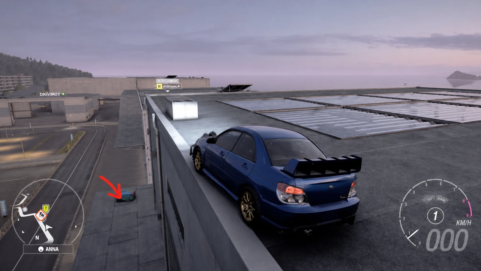 Warehouse ramp entry point near the drift zone