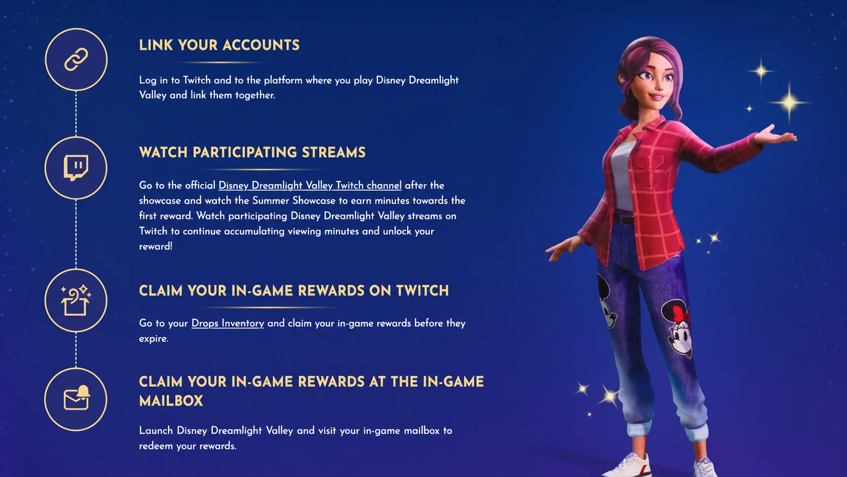 Disney dreamlight valley twitch drops info