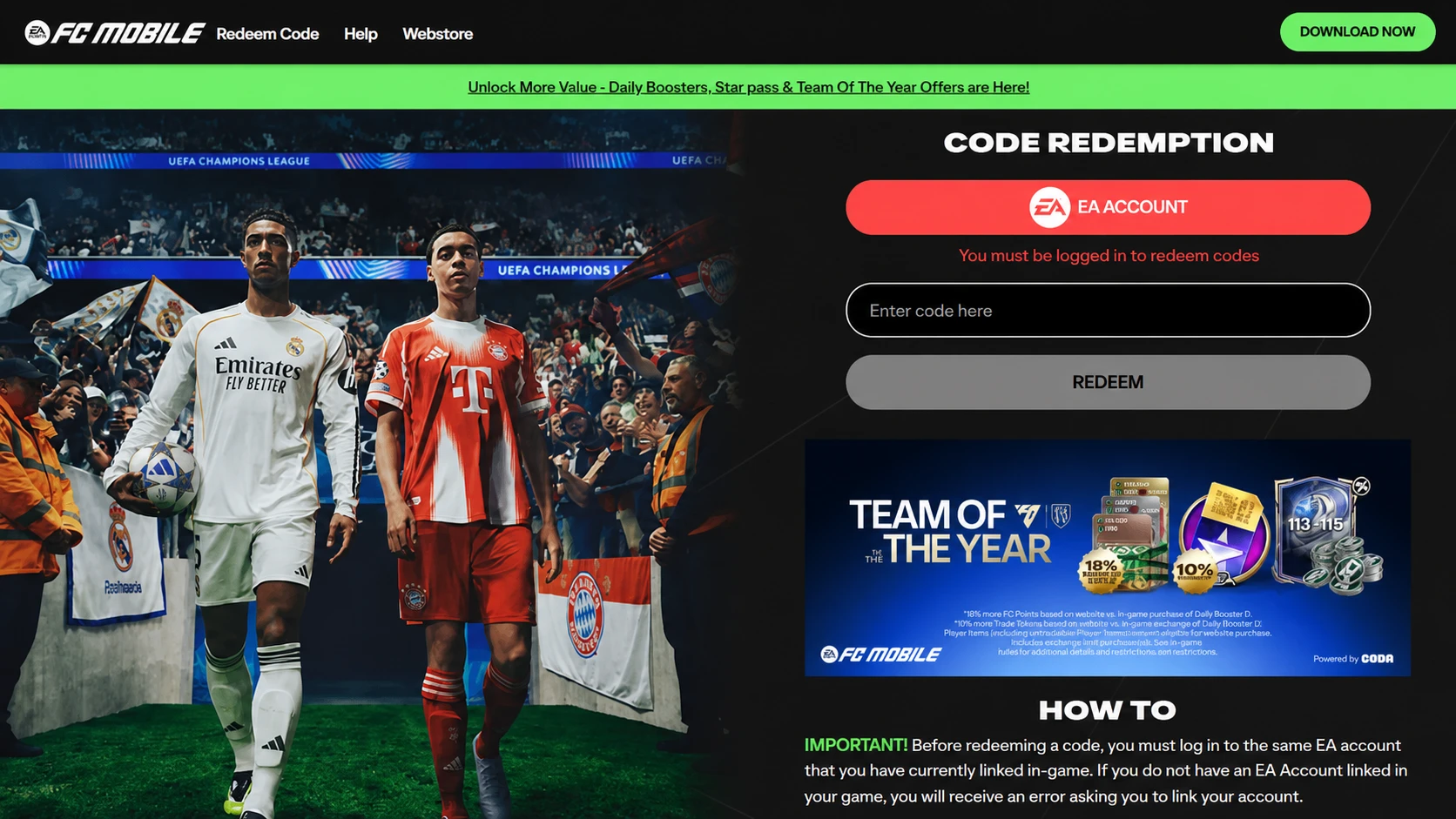 EA Sports FC Mobile code redemption