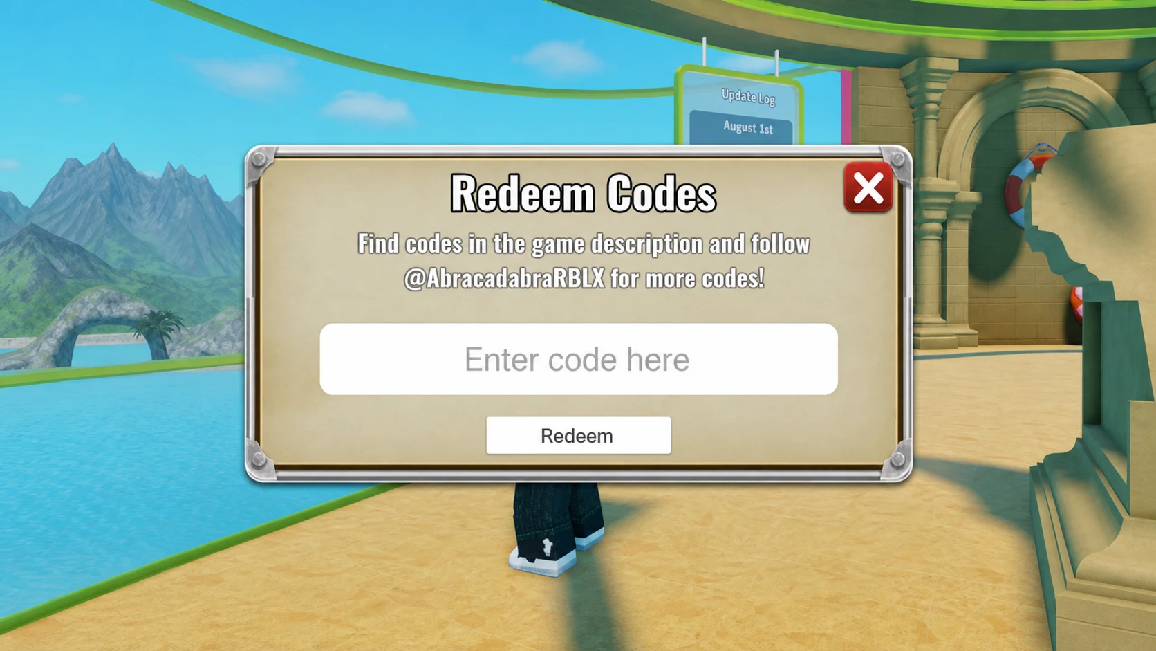 The SharkBite 2 codes redeem screen