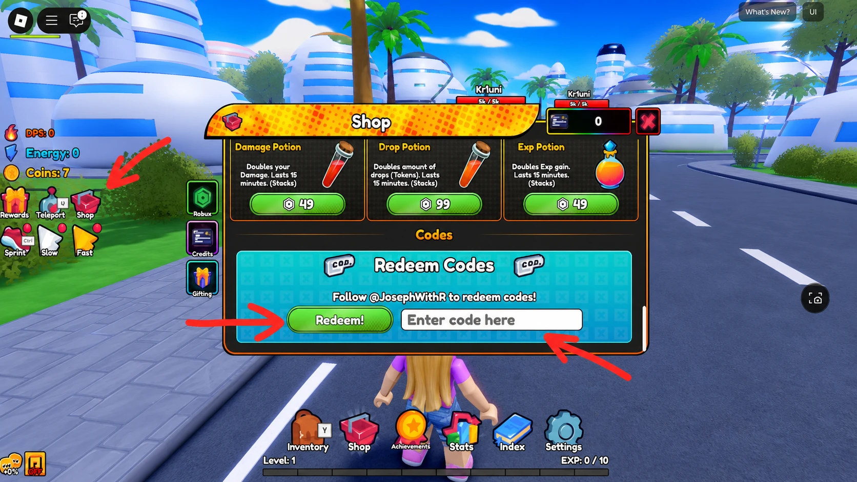 How to redeem Anime Eternal codes