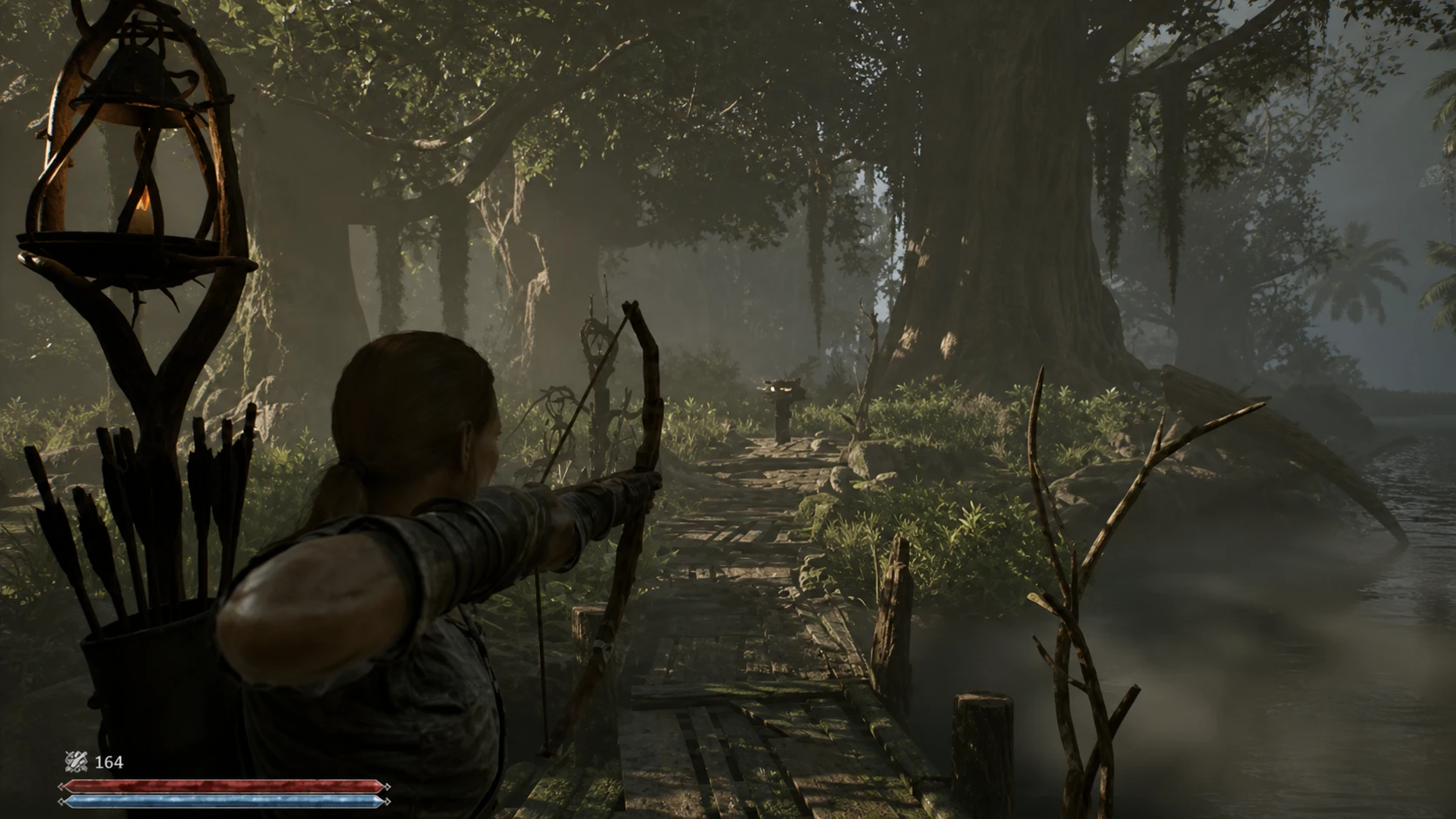 Clearing bloodflies near Viran's tower to earn his trust