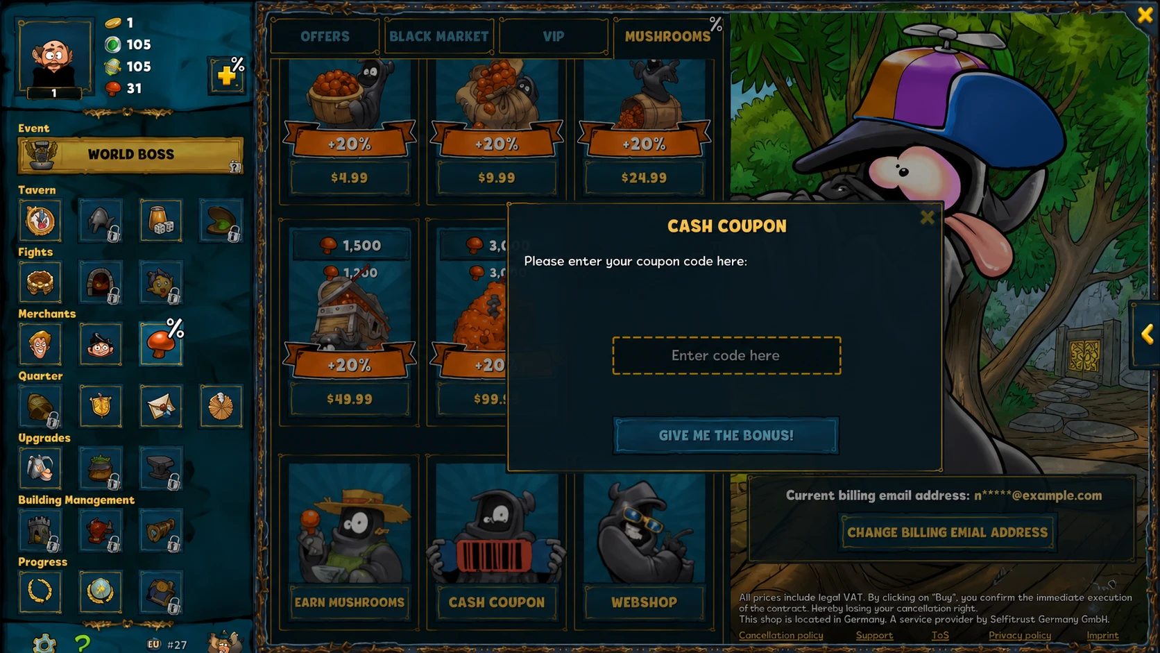 Shakes & Fidget Codes redemption