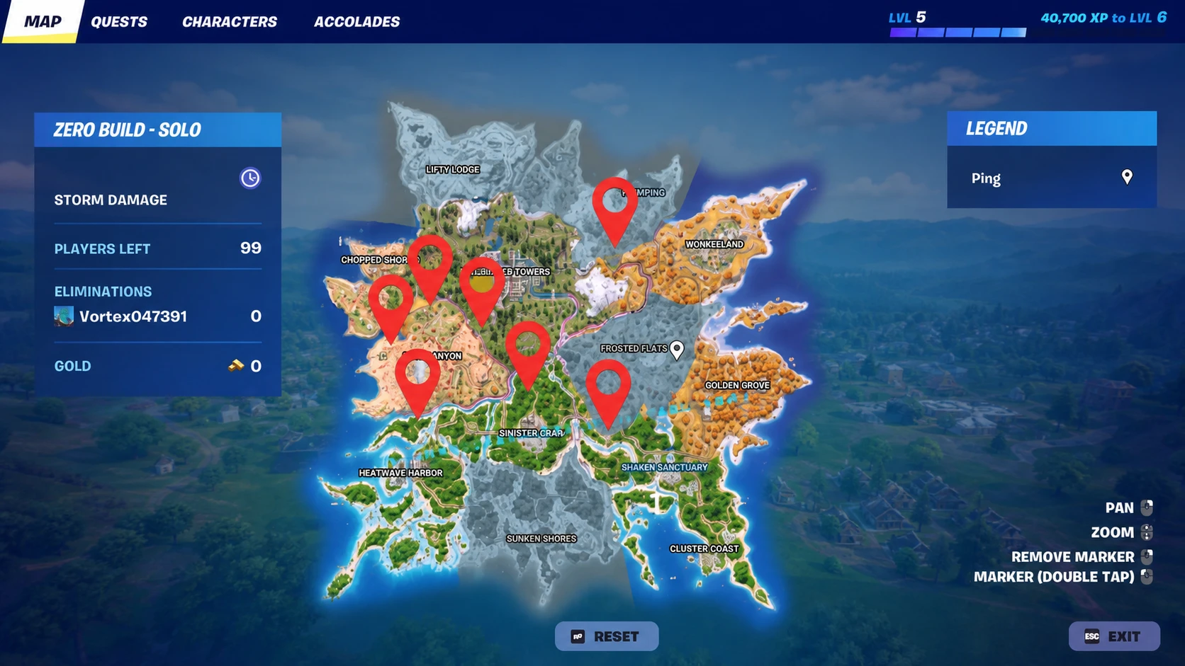 Boss locations in Chapter 7 Season 3