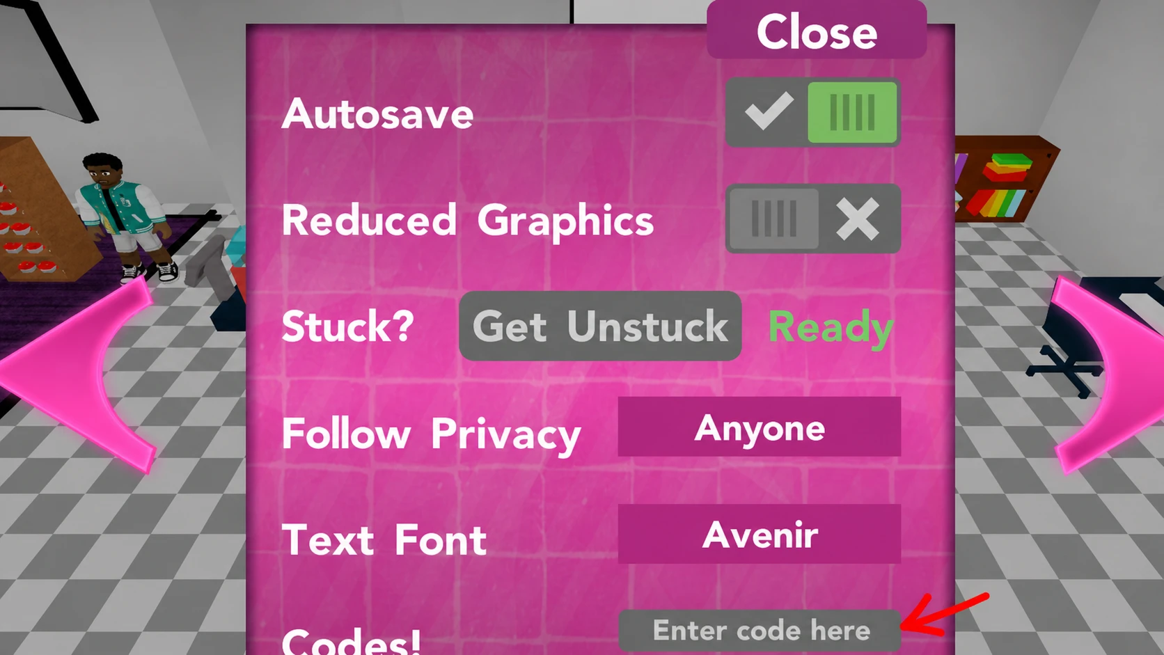 Roria Conquest codes redemption screen with Pocket Tactics filled in where the code goes