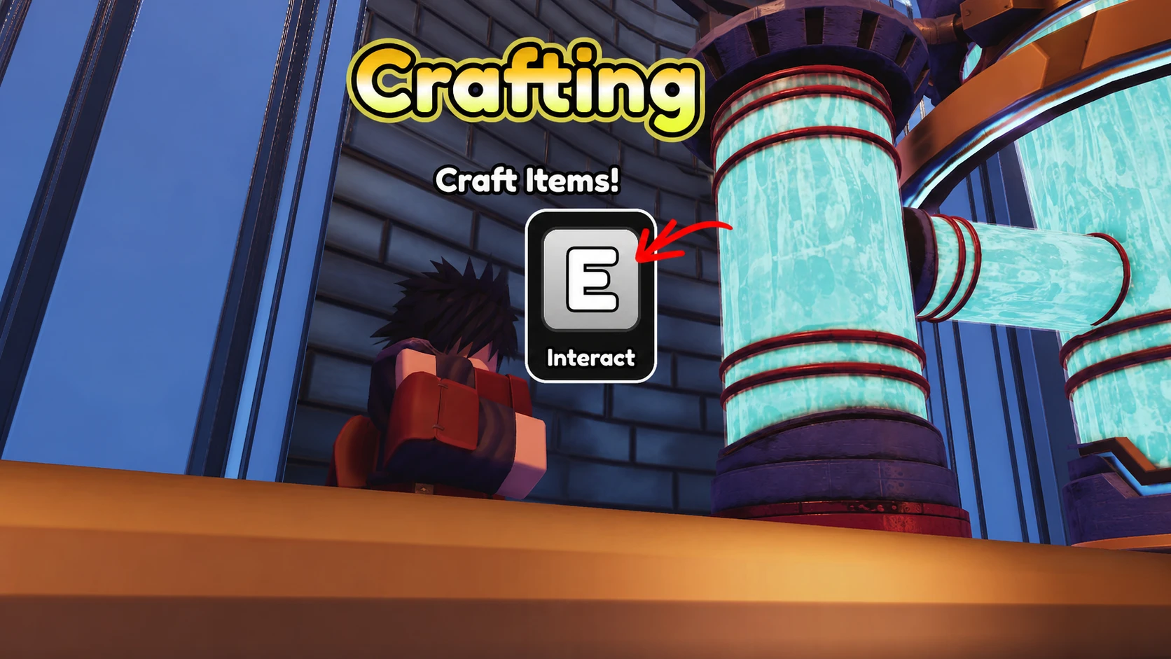 Crafting area in Anime Squadron