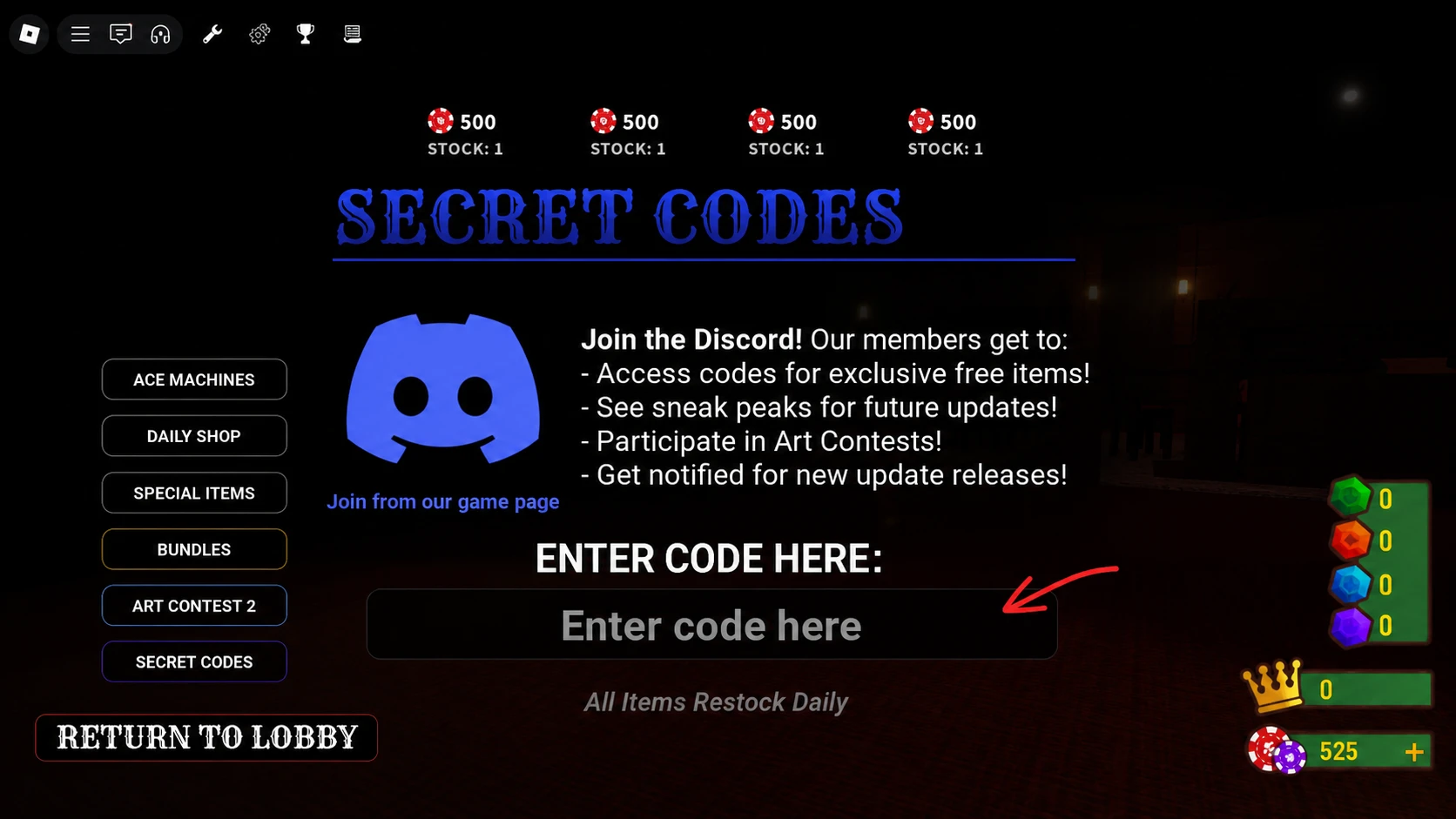 Hitman Card Game codes: A screenshot of the codes box with Pocket Tactics in the slot and a PT logo in the top right corner