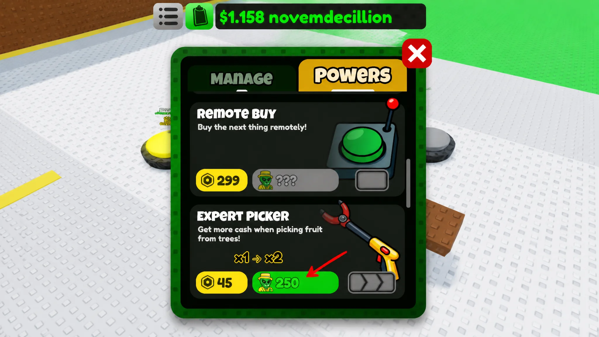 Buy powers in Sell Lemons