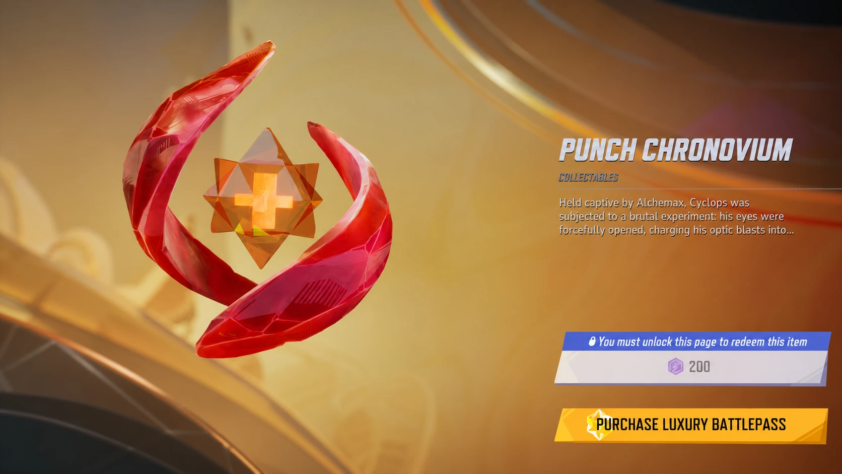 Punch Chronovium Collectable in Marvel Rivals