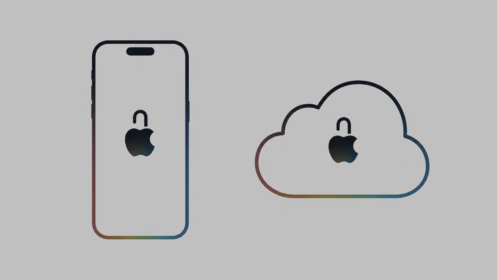 image showing an iPhone and iCloud with locks
