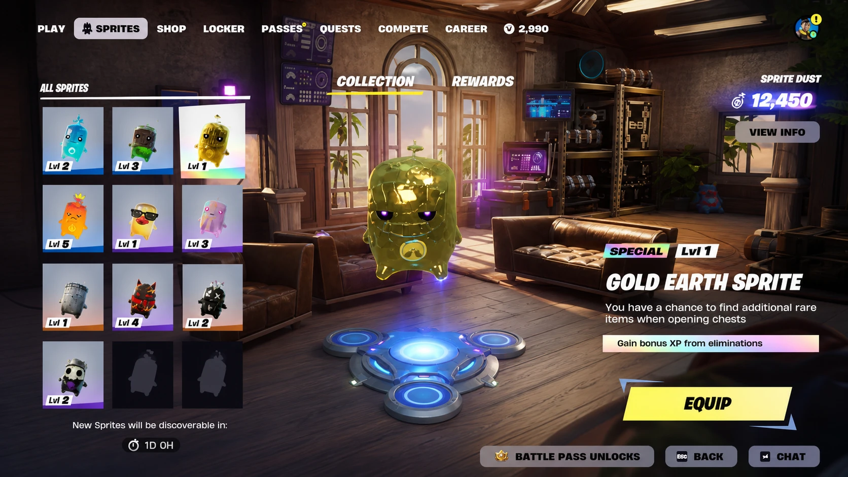 Fortnite What Do Gold Sprites Do in Fortnite