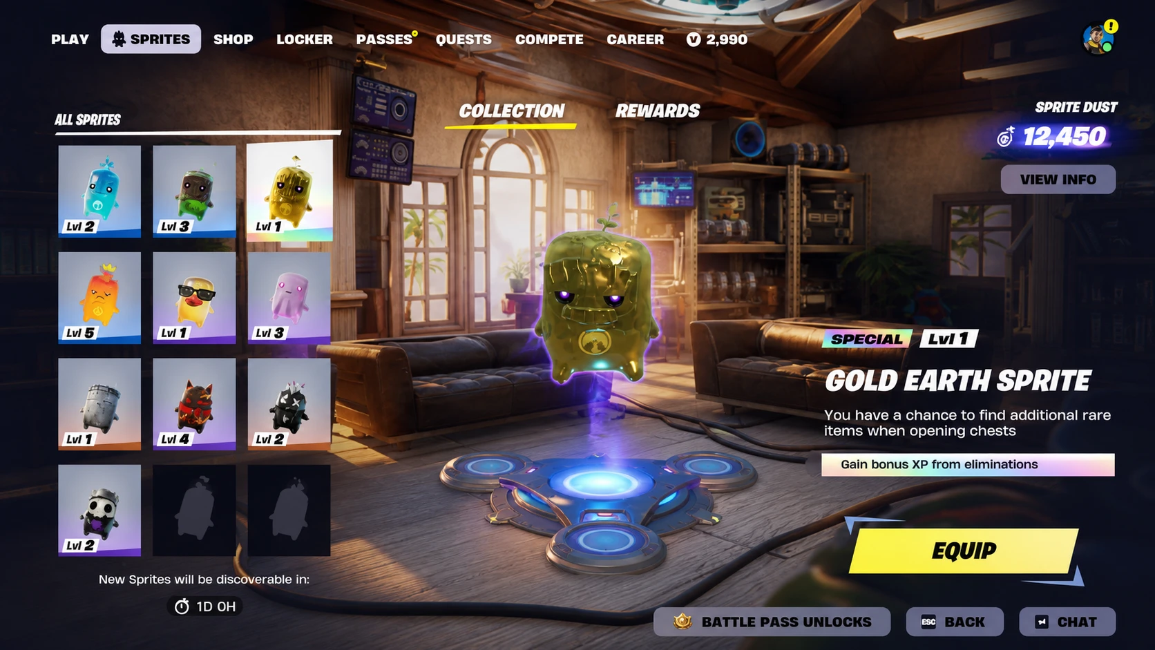 Fortnite What Do Gold Sprites Do in Fortnite